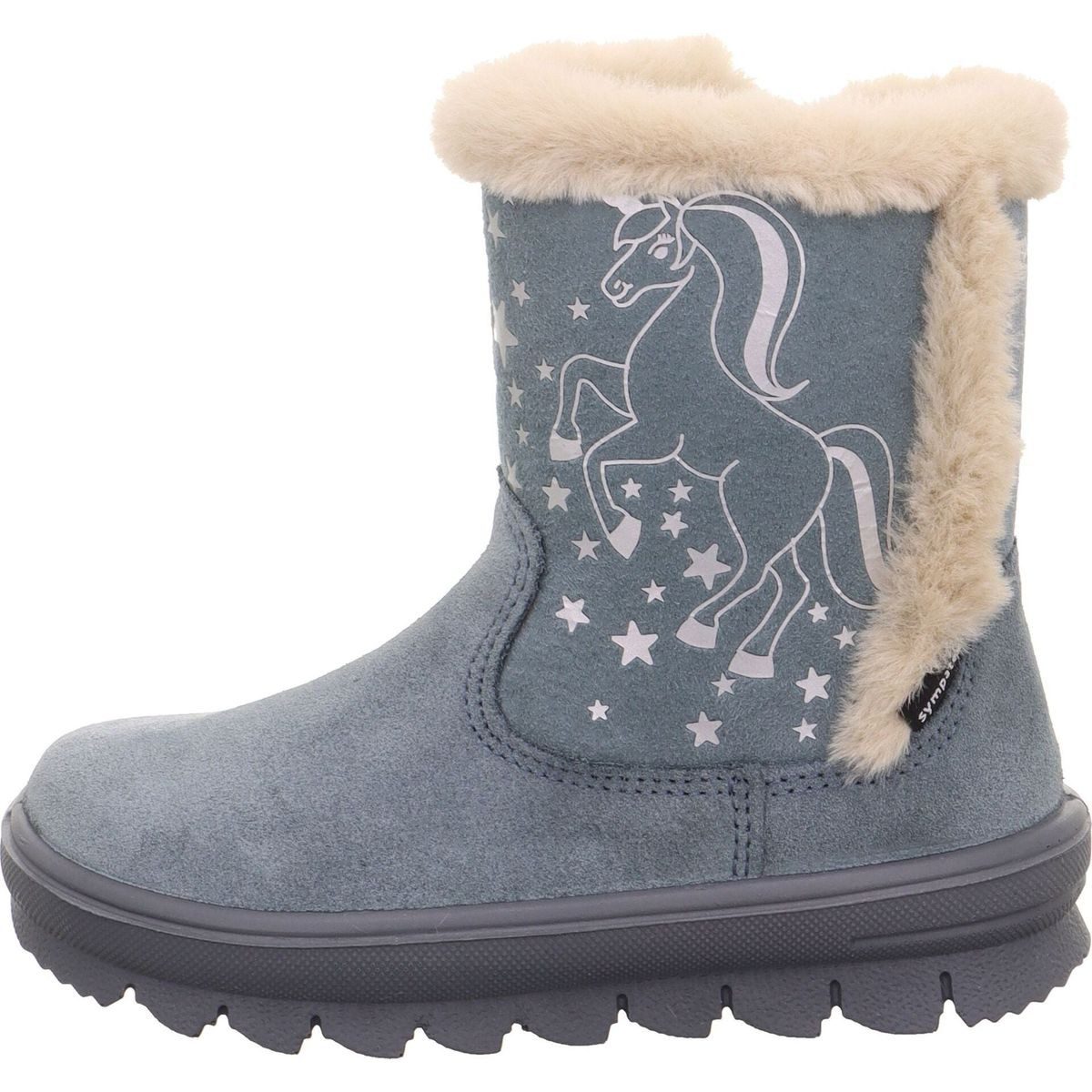 Superfit Flavia Winterstiefel Eleganter Winterstiefel mit Plüschkragen, wasserdichtem Veloursleder
