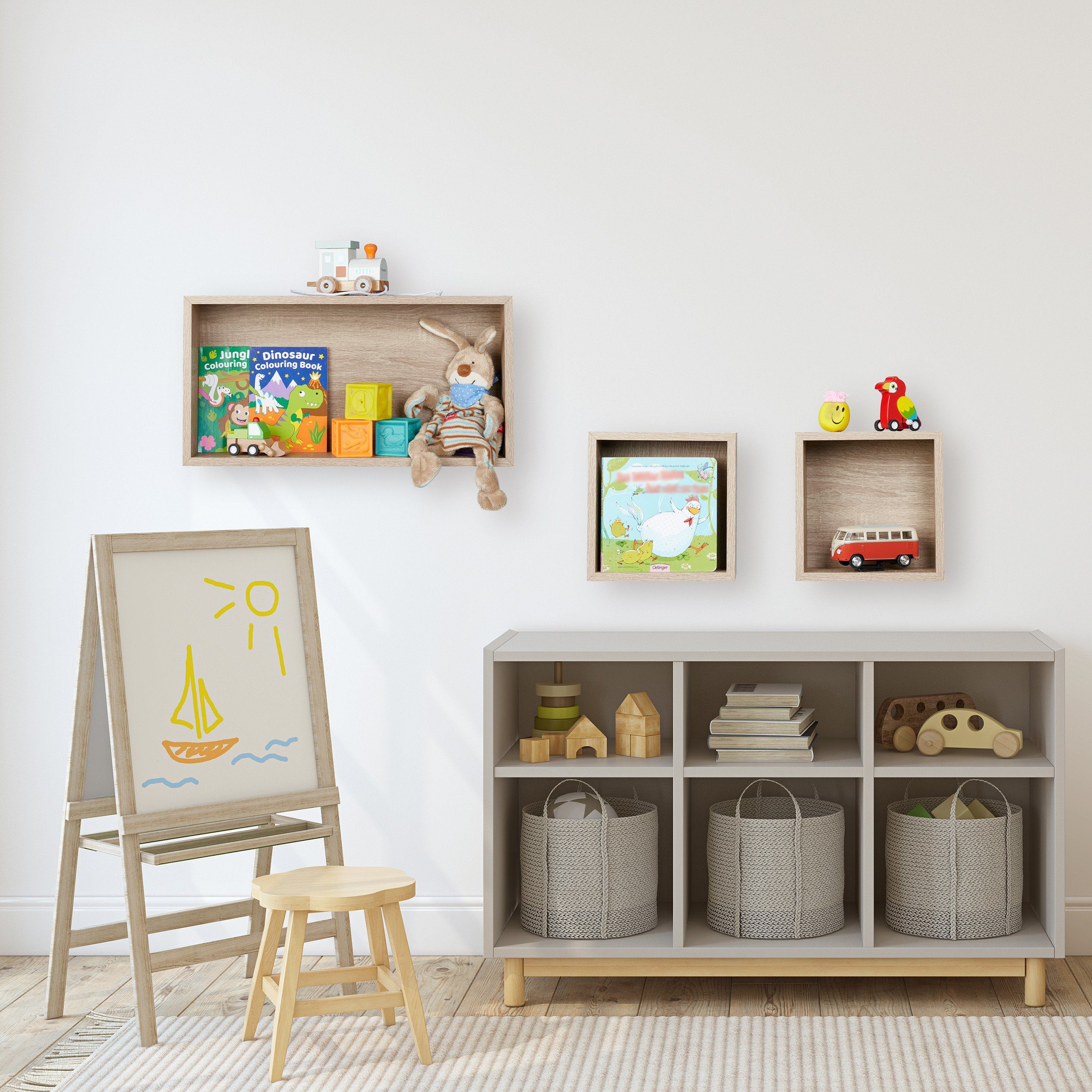 relaxdays Wandregal Würfel 3er Set günstig online kaufen