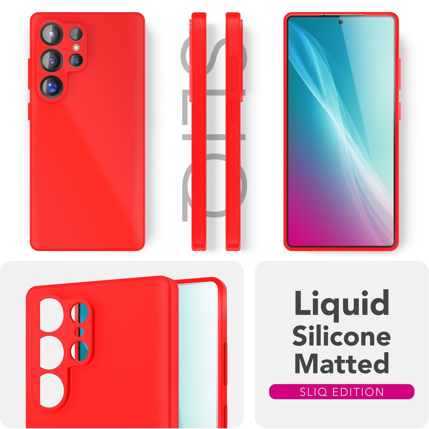 Nalia Smartphone-Hülle Samsung Galaxy S25 Ultra, Phoenix / Flüssigsilikonhülle / Pflegeleicht / Samtig Weiche Haptik