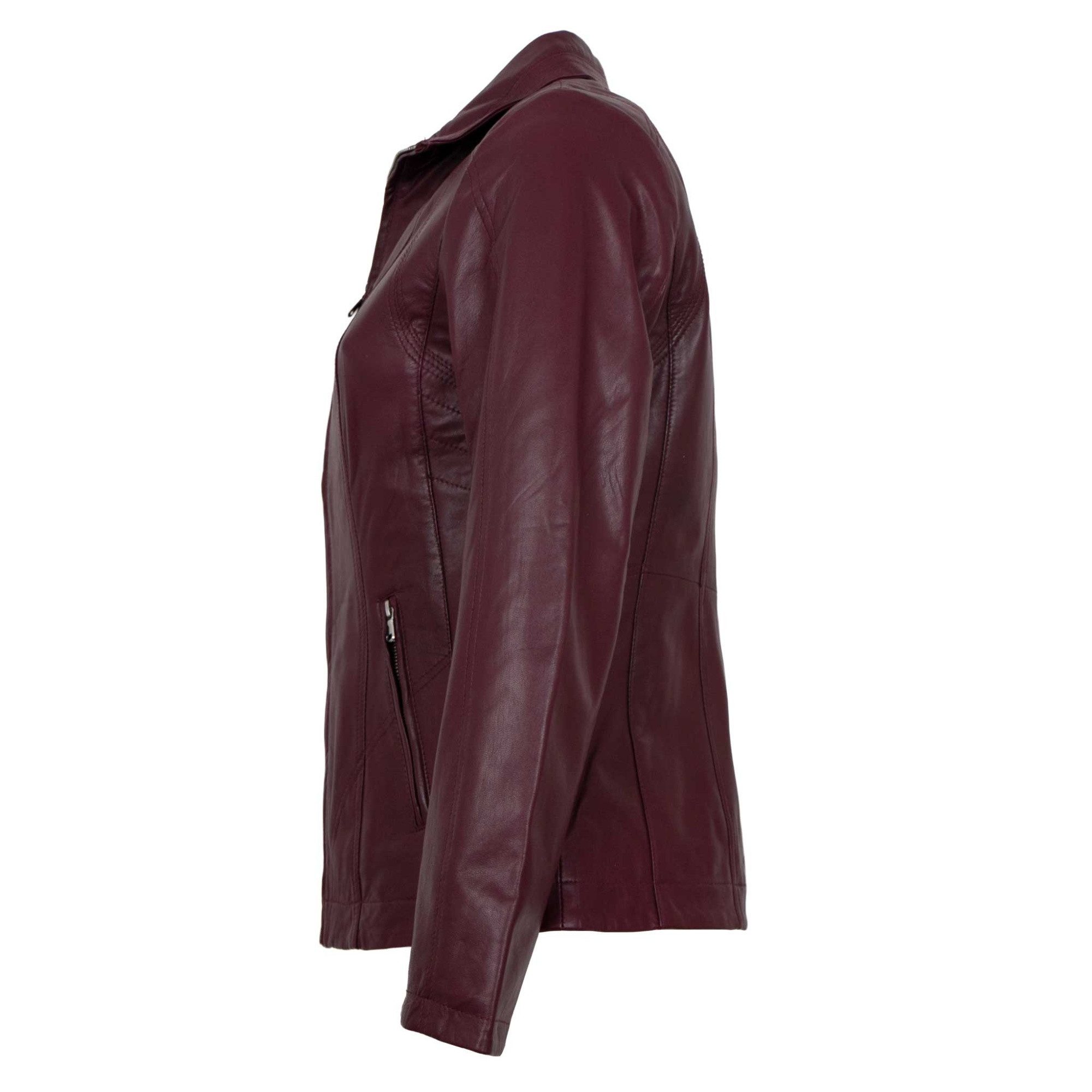 Maddox Lederjacke Paulina MADDOX - Damen Lederjacke Lammnappa bordo