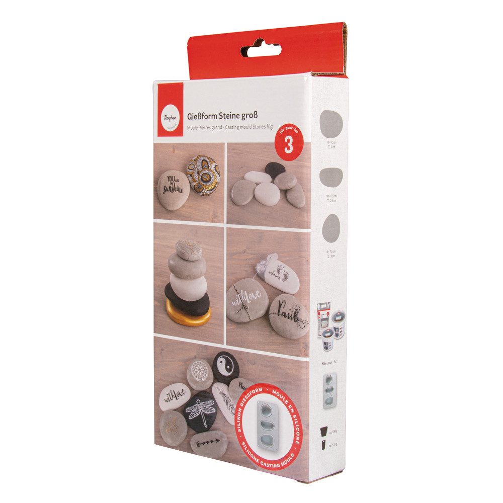 Rayher Modellierwerkzeug Steine, 3 oder 6 Motive