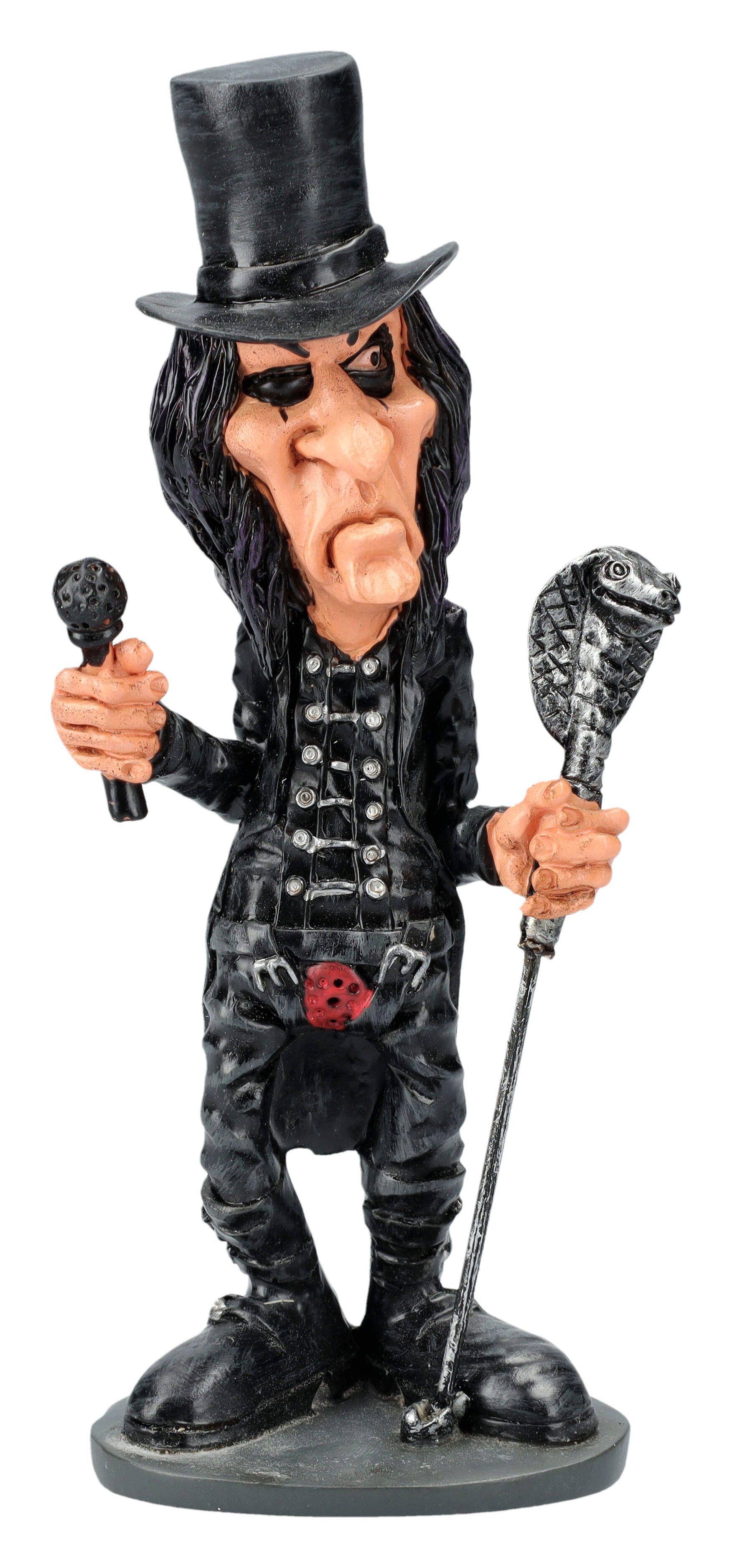 Figuren Shop GmbH Dekofigur Lustige Rockstar Figur - Sänger Alice - Dekofigur Musiker Rockmusiker