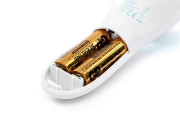 Linsar Elektrischer Hornhautentferner Batterien + 2 Schleifrollen, transparente Schutzkappe, LED-Leuchte