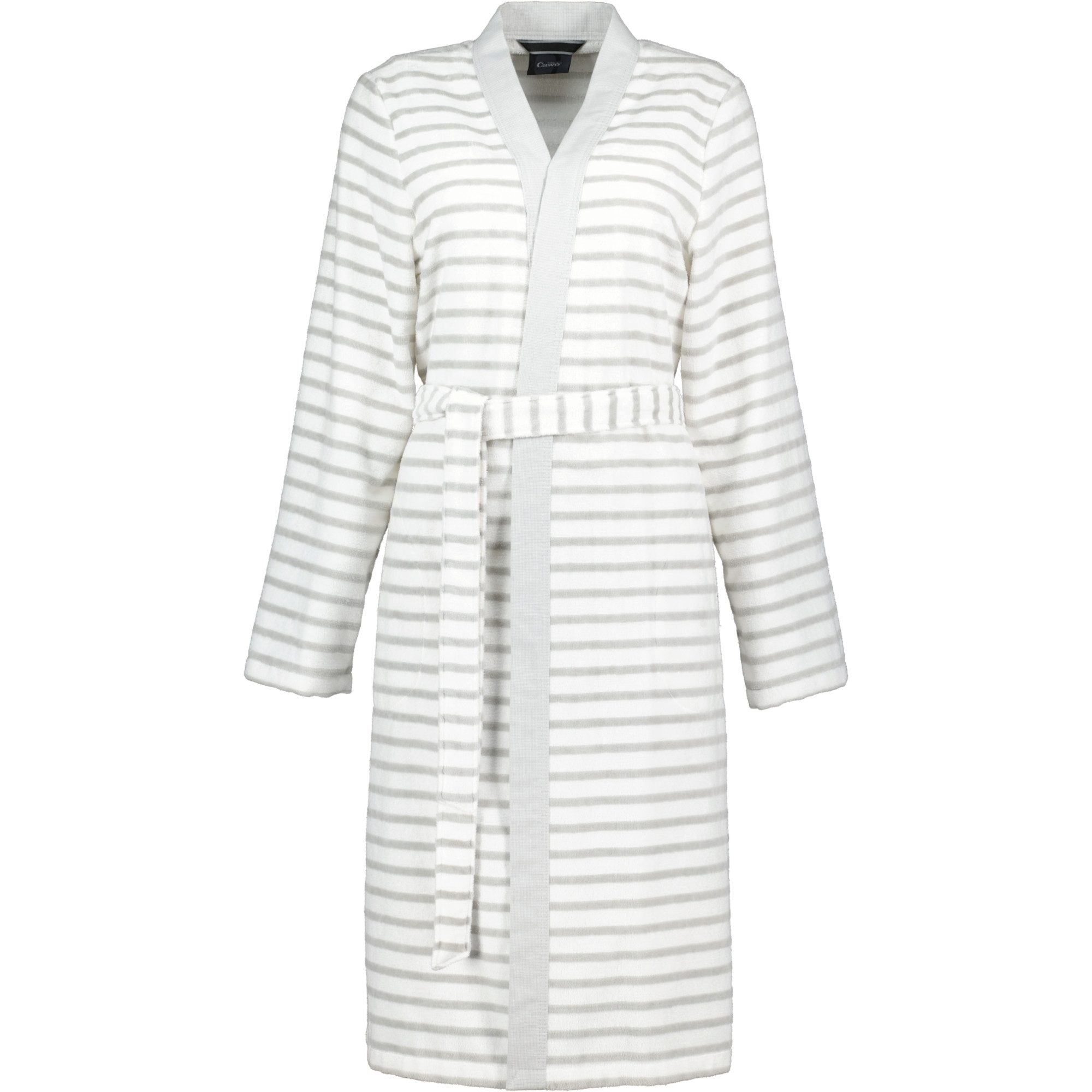 Cawö Damenbademantel Breton 6595 Kimono Velours, Kimono, 100% Baumwolle, extraleicht