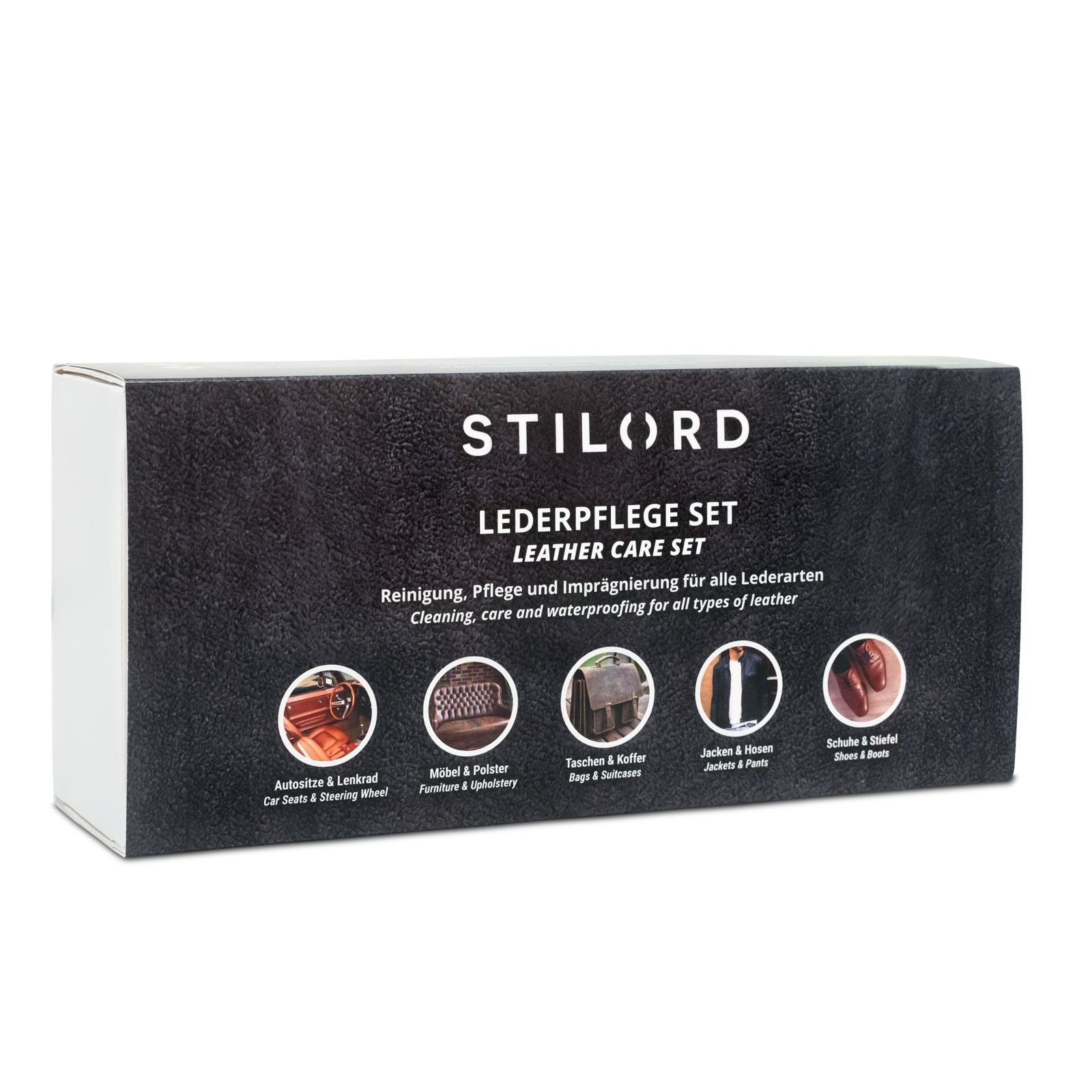 STILORD Geldbörse Lederpflege Set für Reinigung und Imprägnierung