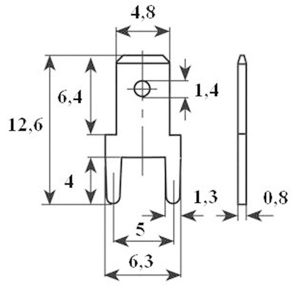 Thumbnail - Vogt Verbindungstechnik Flachsteckhülse Vogt Verbindungstechnik 382508.68 Steckzunge Steckbreite: 4.8 mm Stec, 382508.68