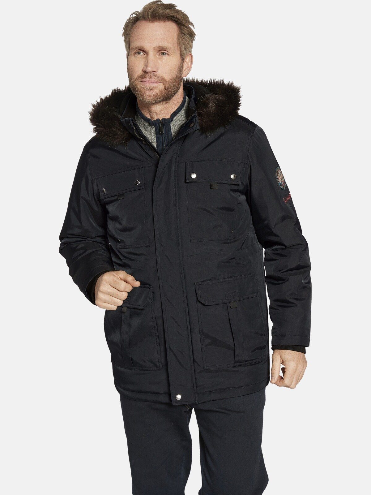 Jan Vanderstorm Outdoorjacke REIMAR mit abnehmbarer Kapuze günstig online kaufen