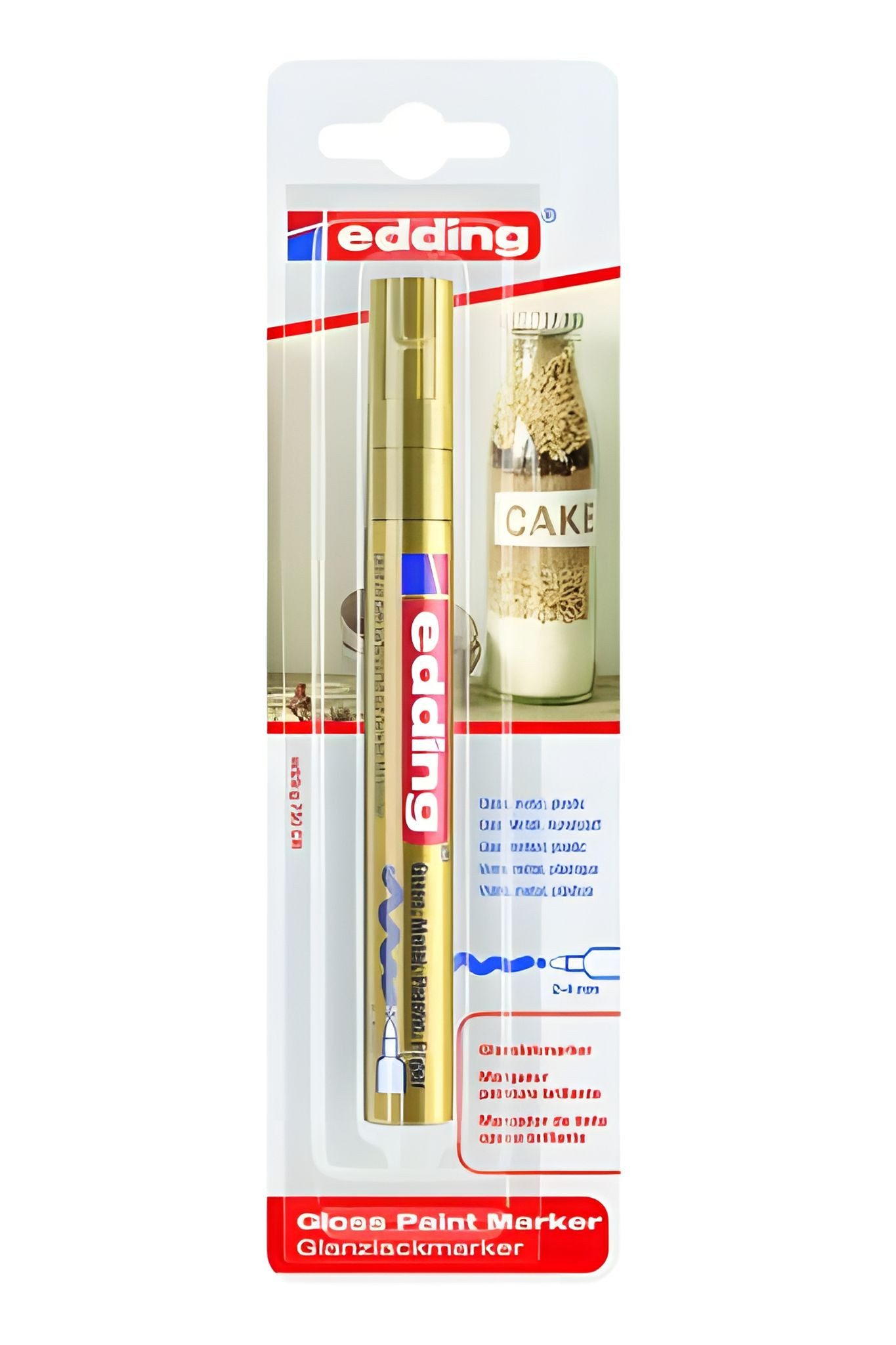 edding Malstift Edding Glanzlackmarker 750 1er-Blister gold