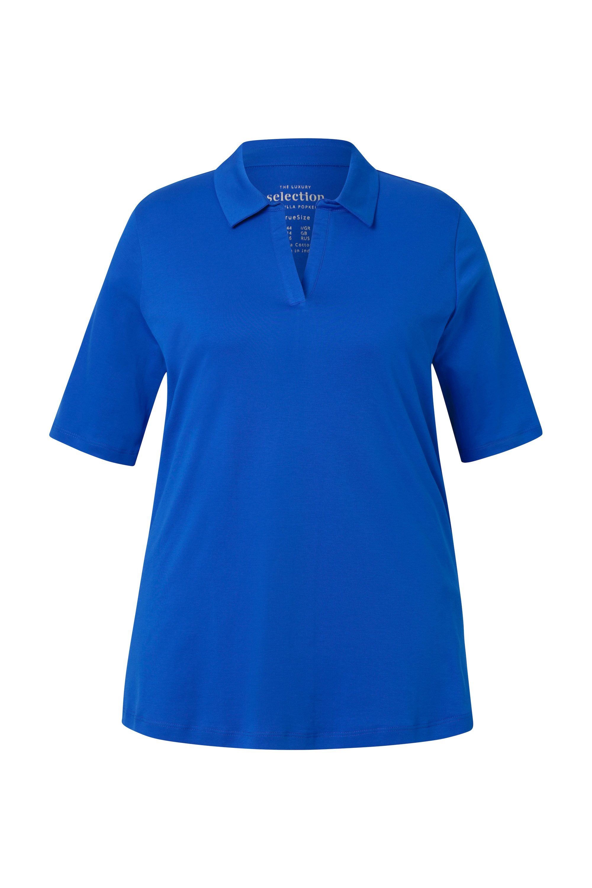 Ulla Popken Poloshirt Poloshirt A-Linie Halbarm Pima Cotton günstig online kaufen