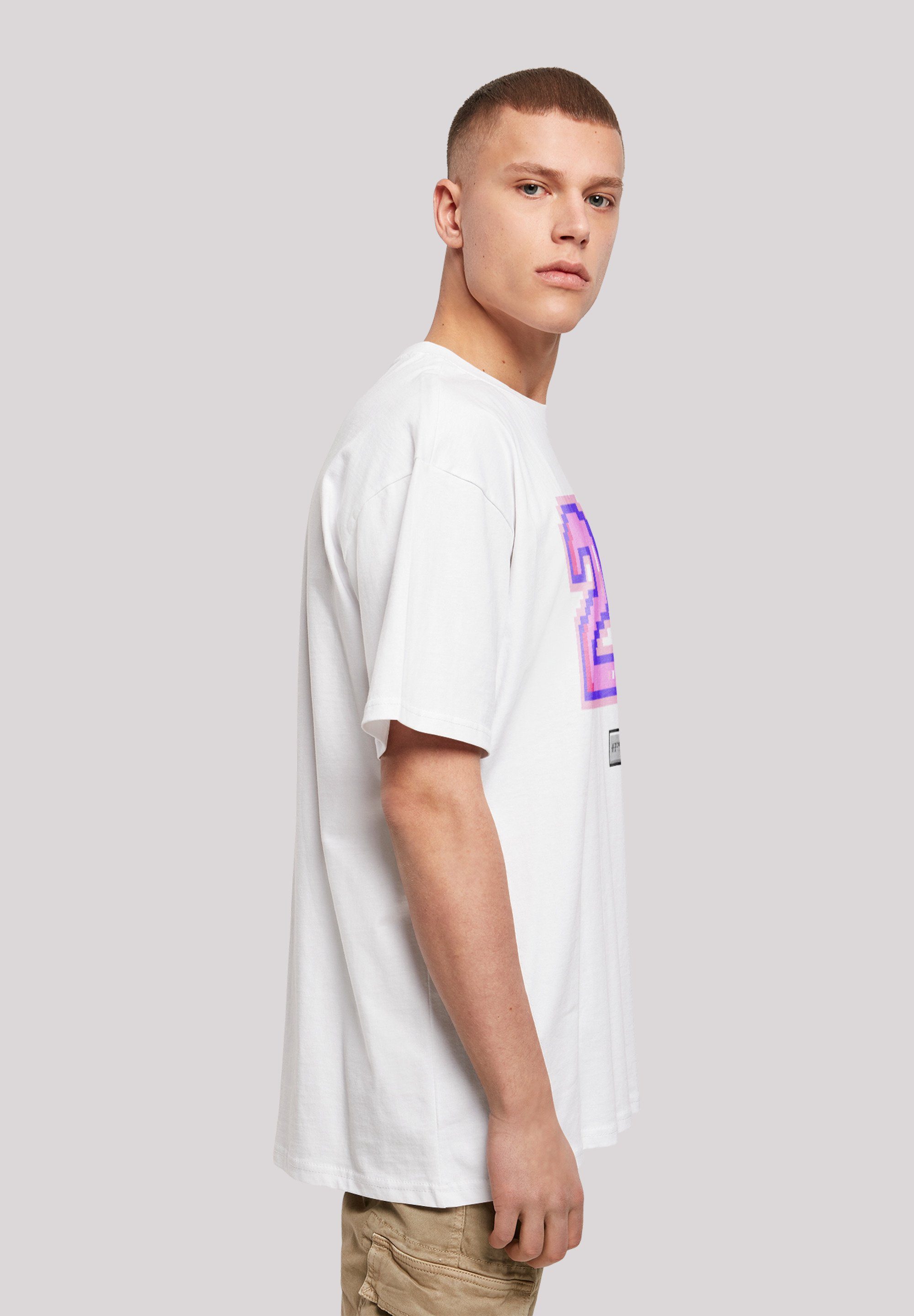 23 F4NT4STIC Pixel T-Shirt weiß Print pink