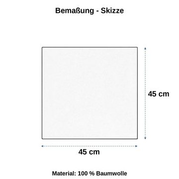 Engelland Stoffserviette Mundtuch, 45 x 45 cm, (Vorteils-Set, 3 St), 100 % Baumwolle, Damast, Rundherum eingesäumt