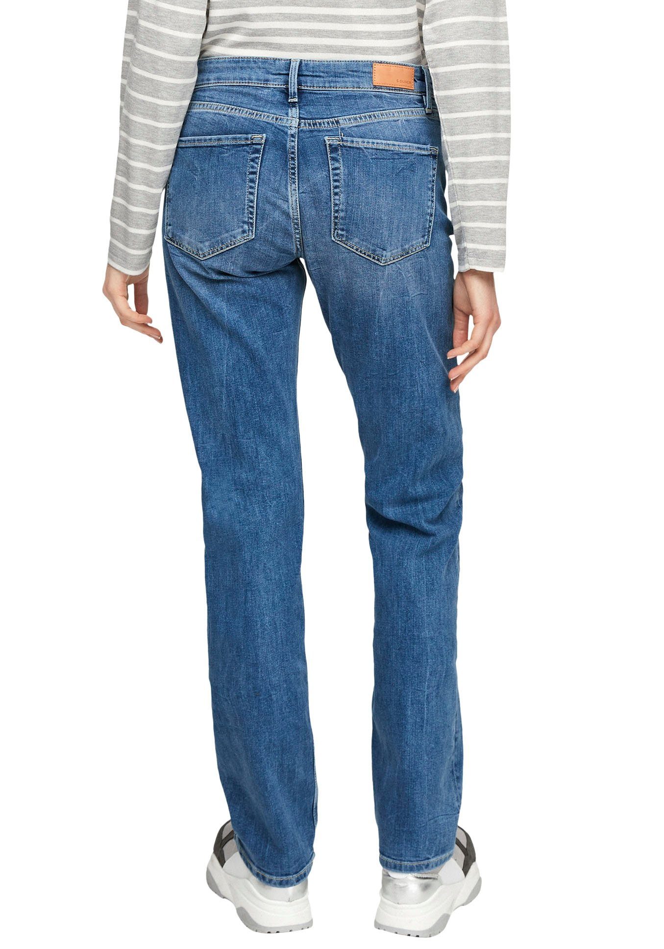 s oliver jeans smart straight regular fit medium rise straight leg