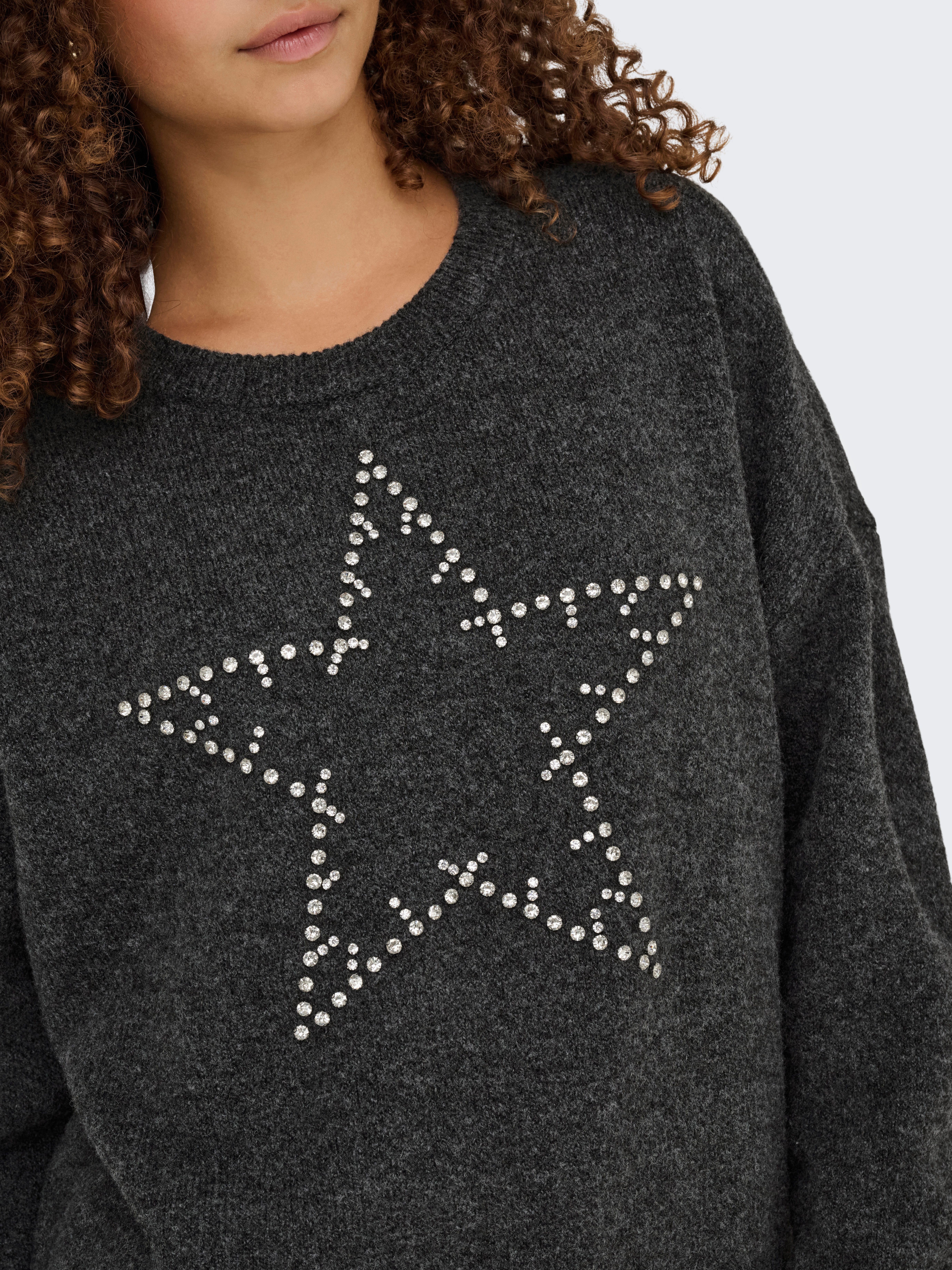 ONLY Strickpullover ONLRENATA LS O-NECK BLING KNT