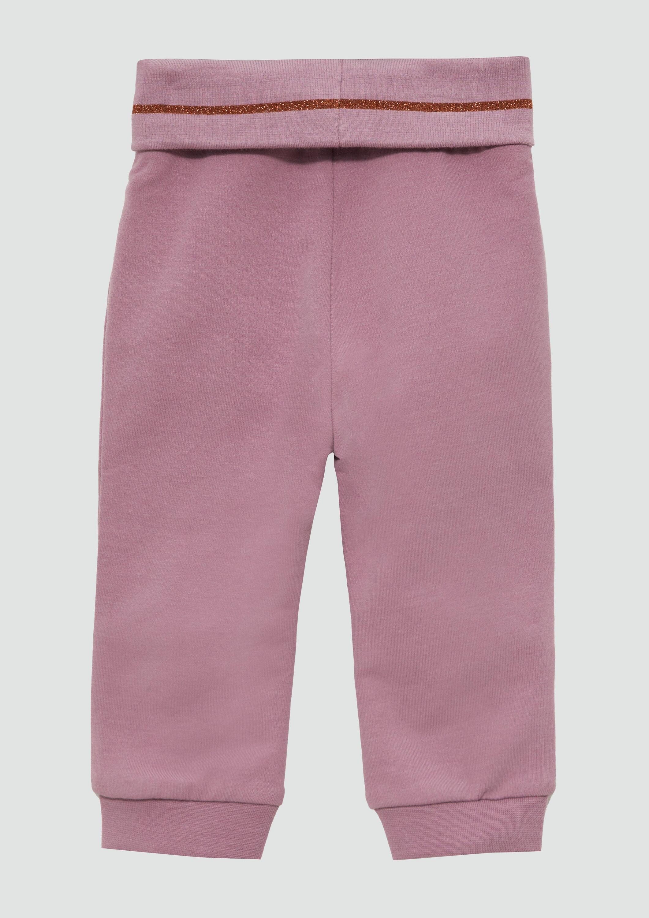 s.Oliver Jogginghose Leggings Jogpants aus Baumwollmix mit Glitzer-Detail