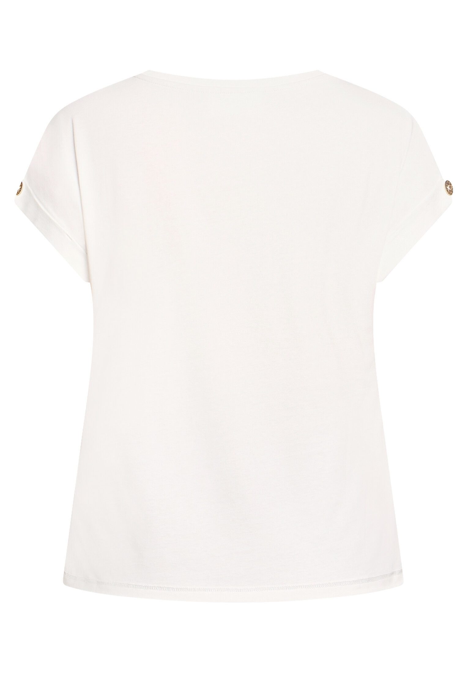 Cartoon Kurzarmshirt Damen mit Ärmelaufschlag (1-tlg)