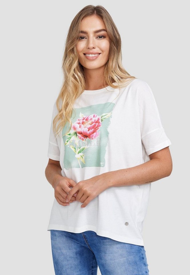 Decay T-Shirt mit femininem Blumen-Print
