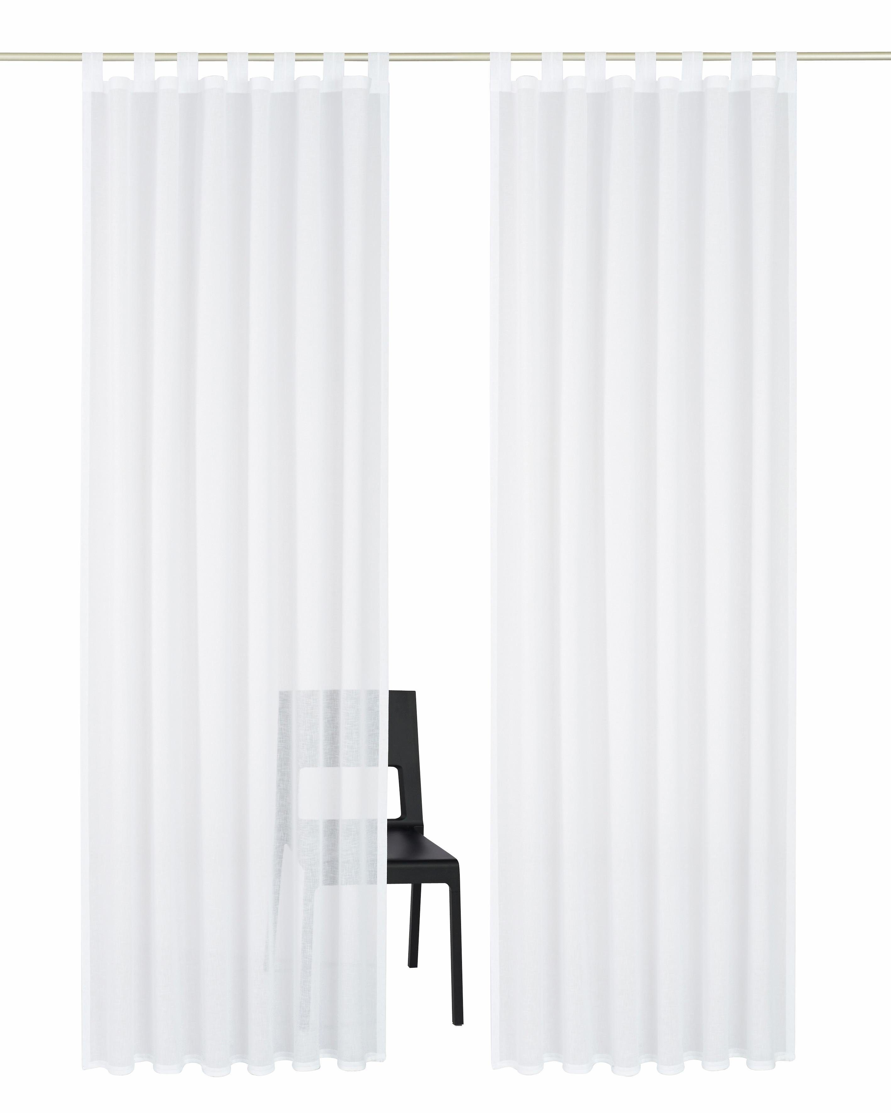 OTTO home Gardine REGINA (2 St), Schlaufen, transparent, Vorhang, Fertiggardine, 2-er Set, transparent, modern