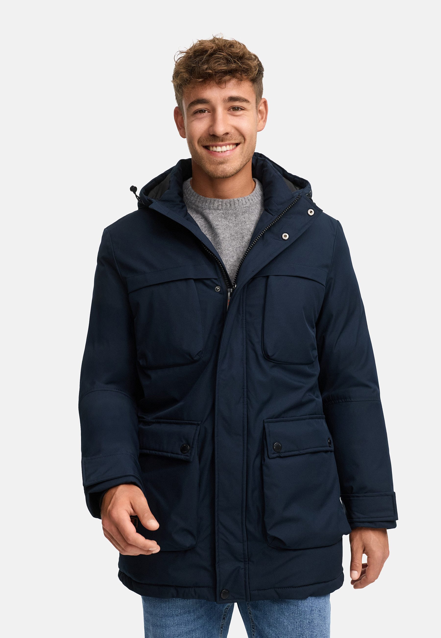 Indicode Parka Herren INTardil Herrenparka Herrenjacke mit Kapuze und Innentaschen
