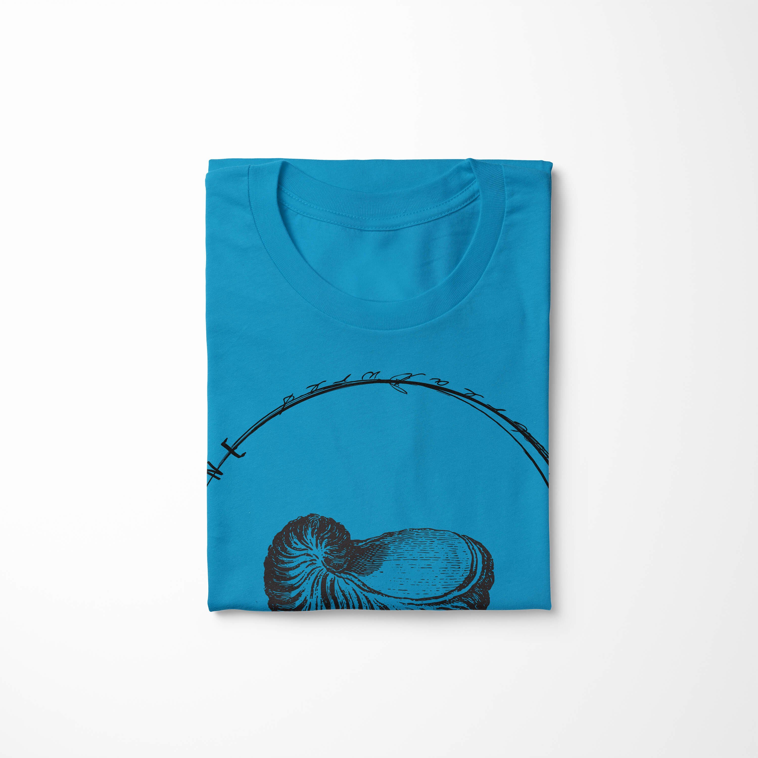 Sinus Art T-Shirt Fische T-Shirt feine sportlicher Sea Struktur Creatures, Schnitt - Atoll Serie: Tiefsee Sea 020 / und