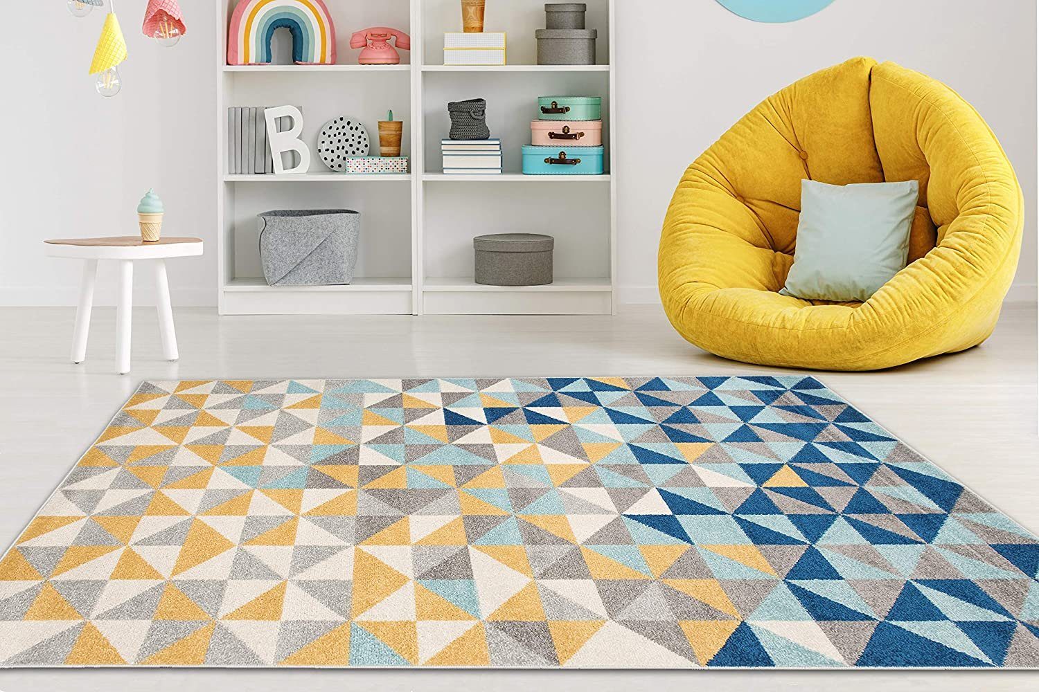 Mazovia Teppich LAZUR_Geometric, 80x150, Geometrisch, Modern, Kurzflor, Gem günstig online kaufen