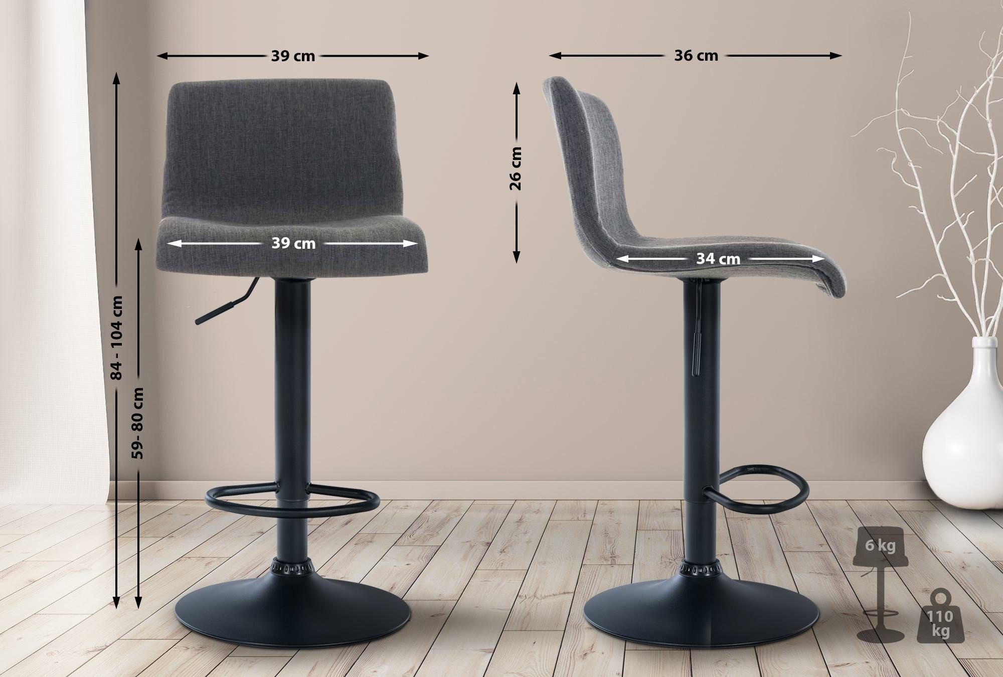 CLP Barhocker Hover Stoff, höhenverstellbar und günstig online kaufen