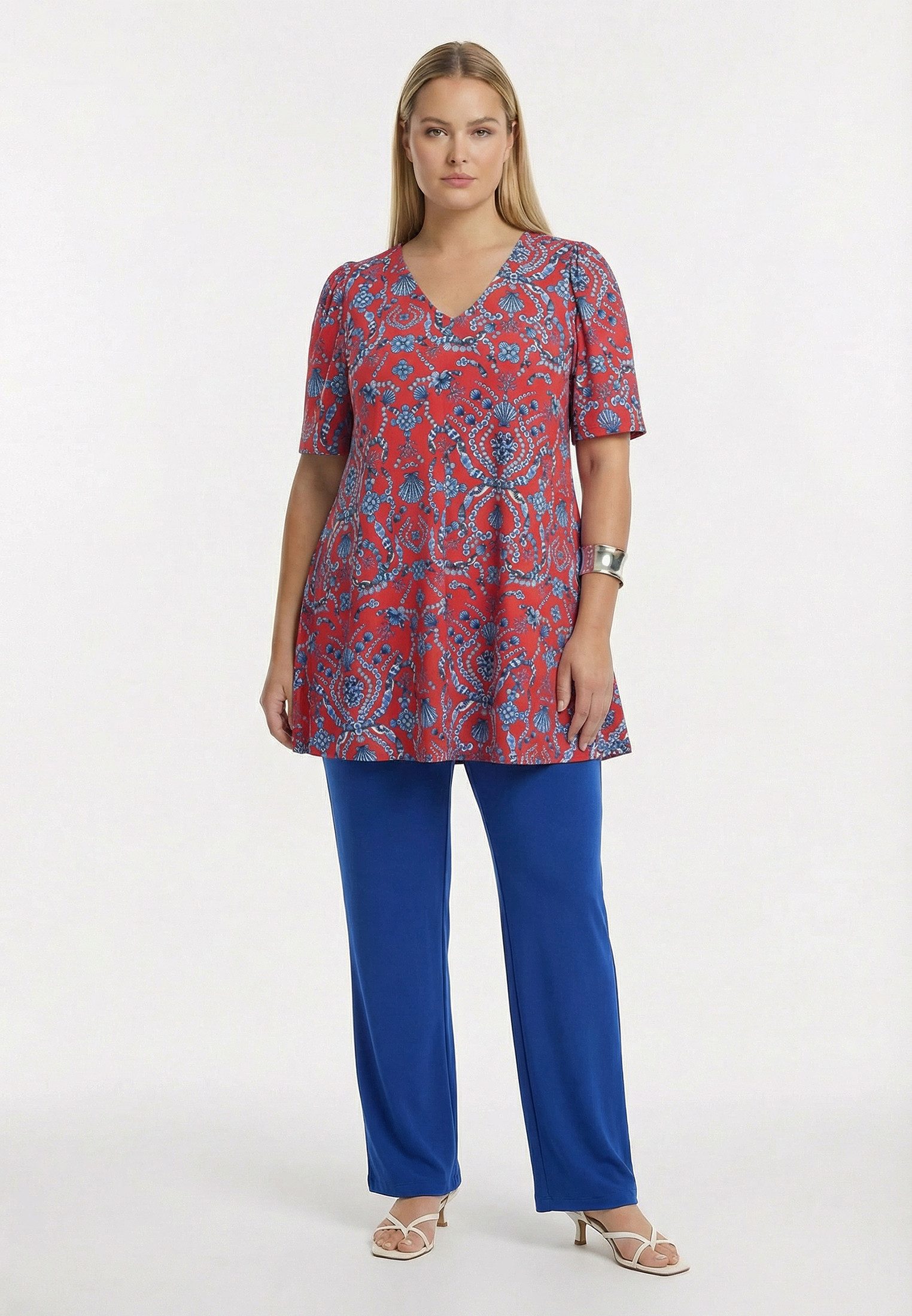 YOEK Tunika Damen Tunika mit Kurzarm