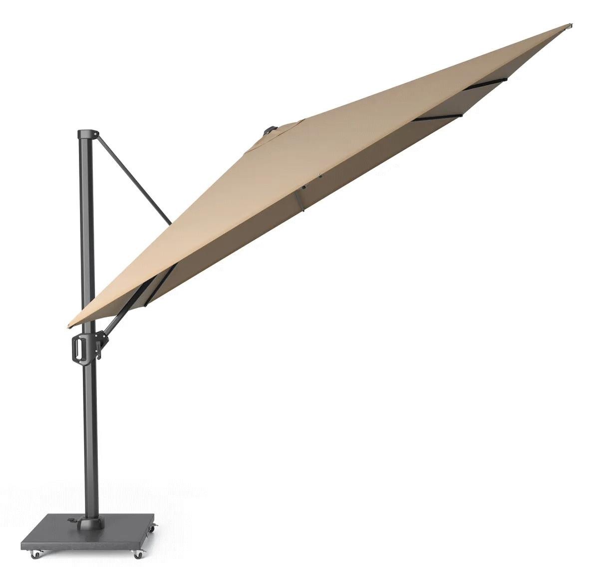 Thumbnail - Natur24 Ampelschirm T1 Cartagena Ampelschirm 300x300x262cm Polyester Anthrazit Taupe