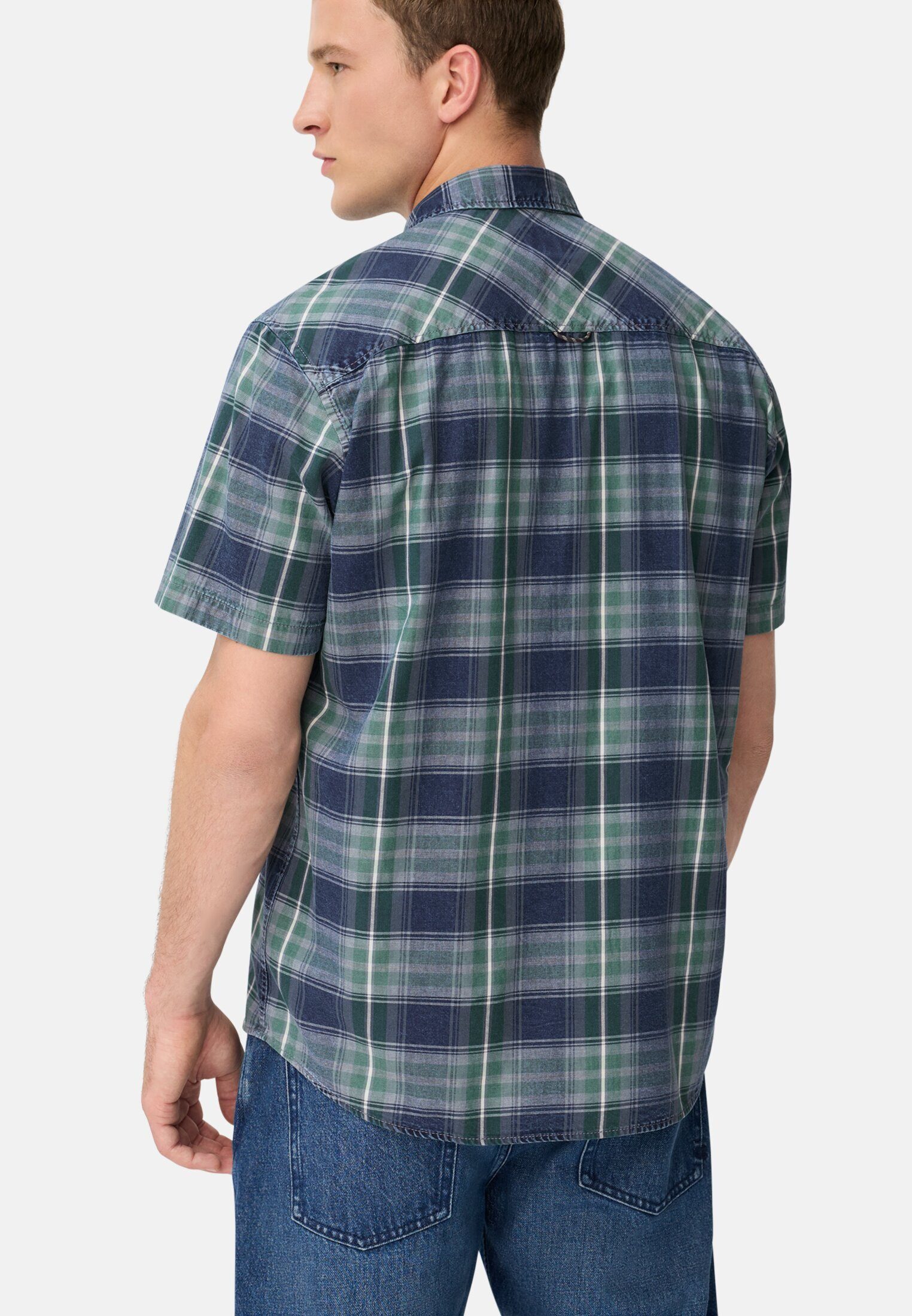 camel active Karohemd mit Kentkragen und Brusttaschen Kurzarm Kentkragen Ke günstig online kaufen