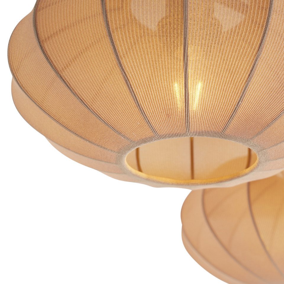 Qazqa Deckenleuchte Bida, ohne Leuchtmittel, E27, Braun, Japandi, Stahl, 3- günstig online kaufen