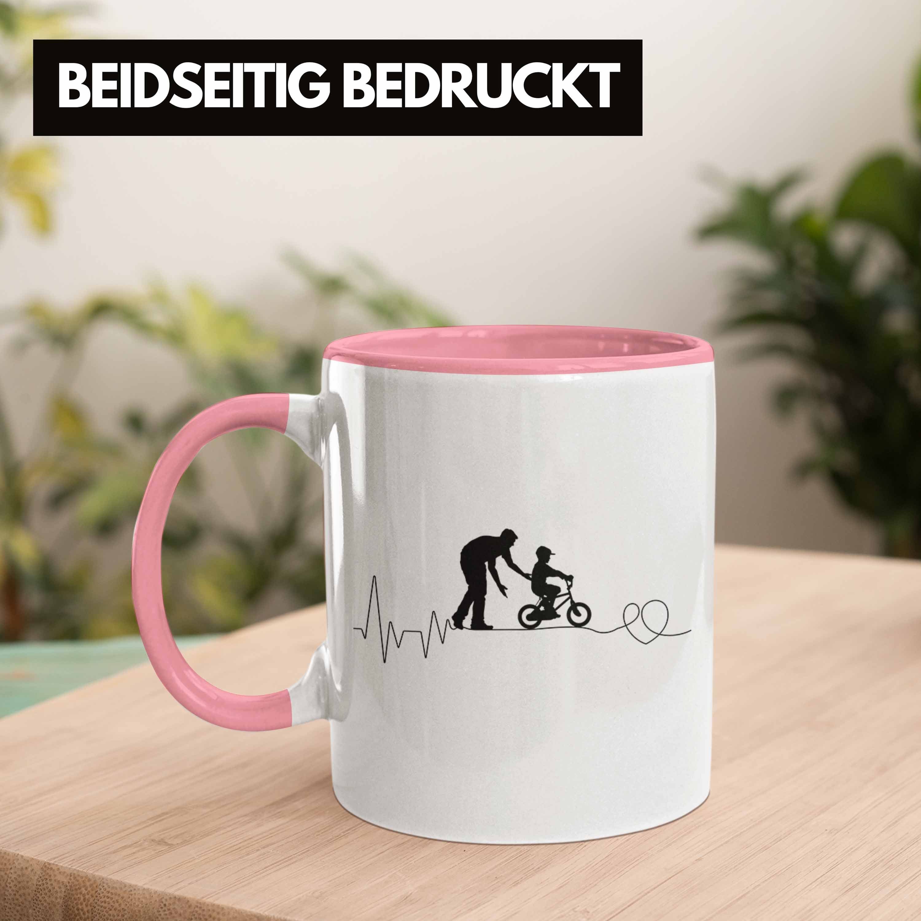 und Geschenkidee Papa Geschenk Rosa Lu Vater Trendation Sohn Tasse Tasse Vatertag Herzschlag