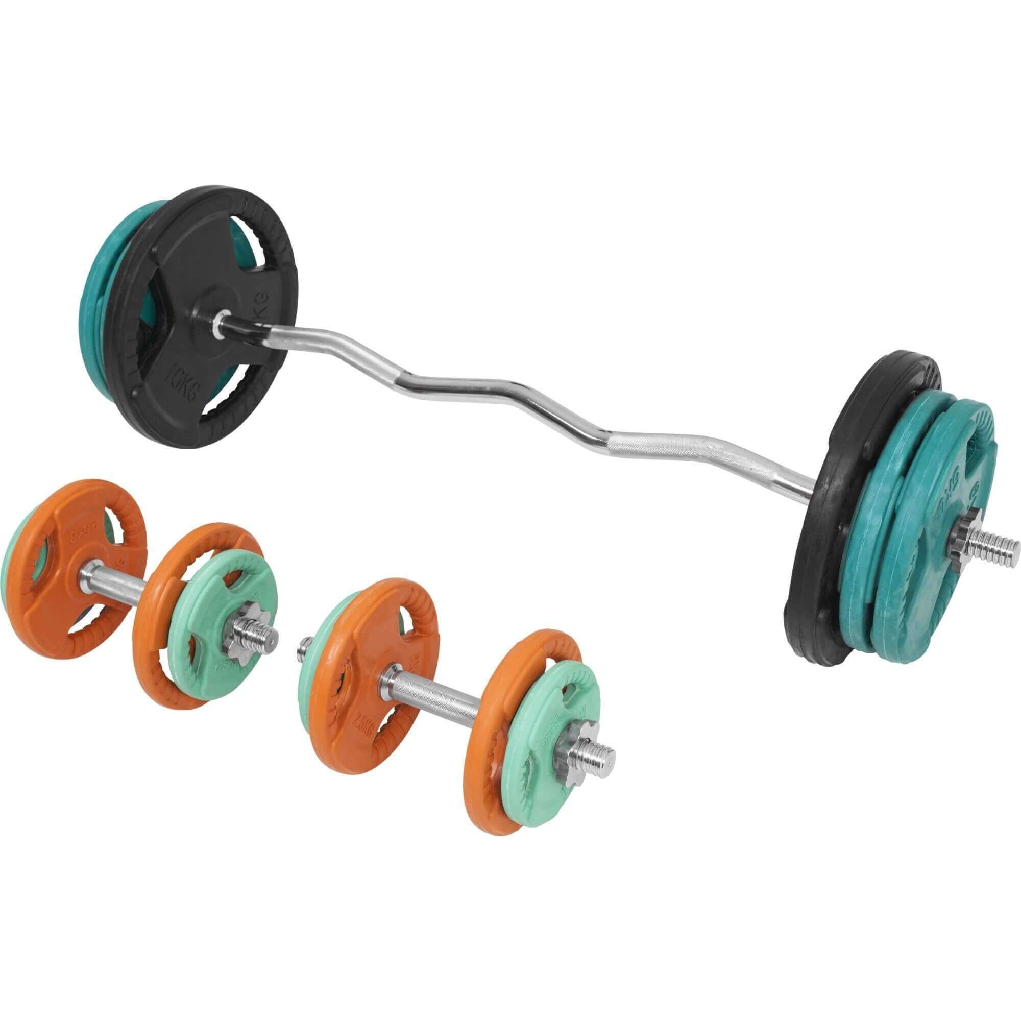 Hantel-Set SZ-Curlset Gummi Gripper 70 kg