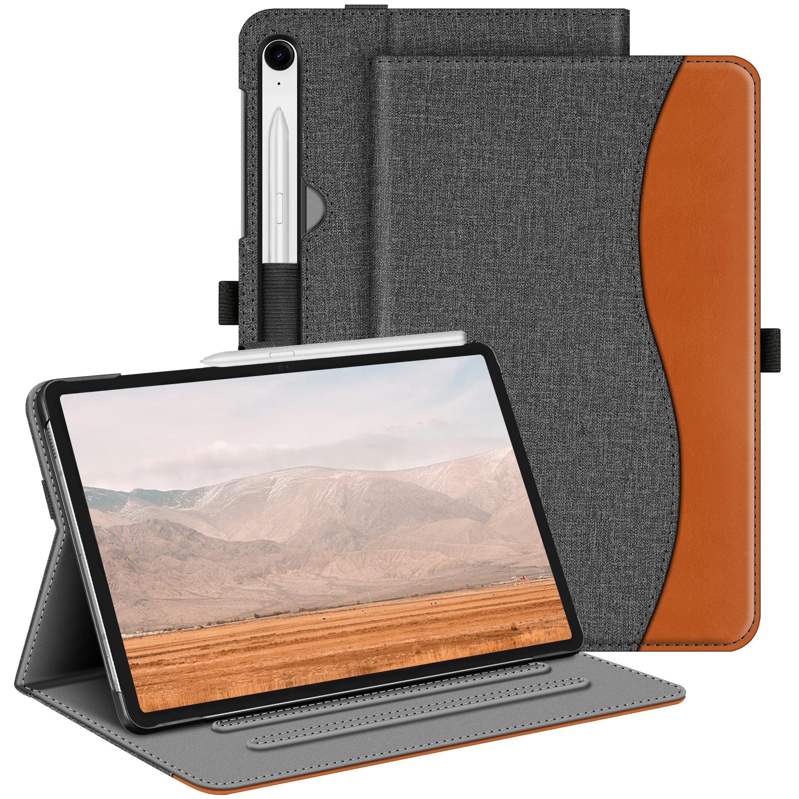 Fintie Tablet-Hülle für Samsung Galaxy Tab S10 Lite/S10 FE/S9 FE 10.9 Zoll & S9 11 Zoll, Multi-Winkel Folio Case mit Dokumentenfach & Auto Schlaf/Wach Funktion