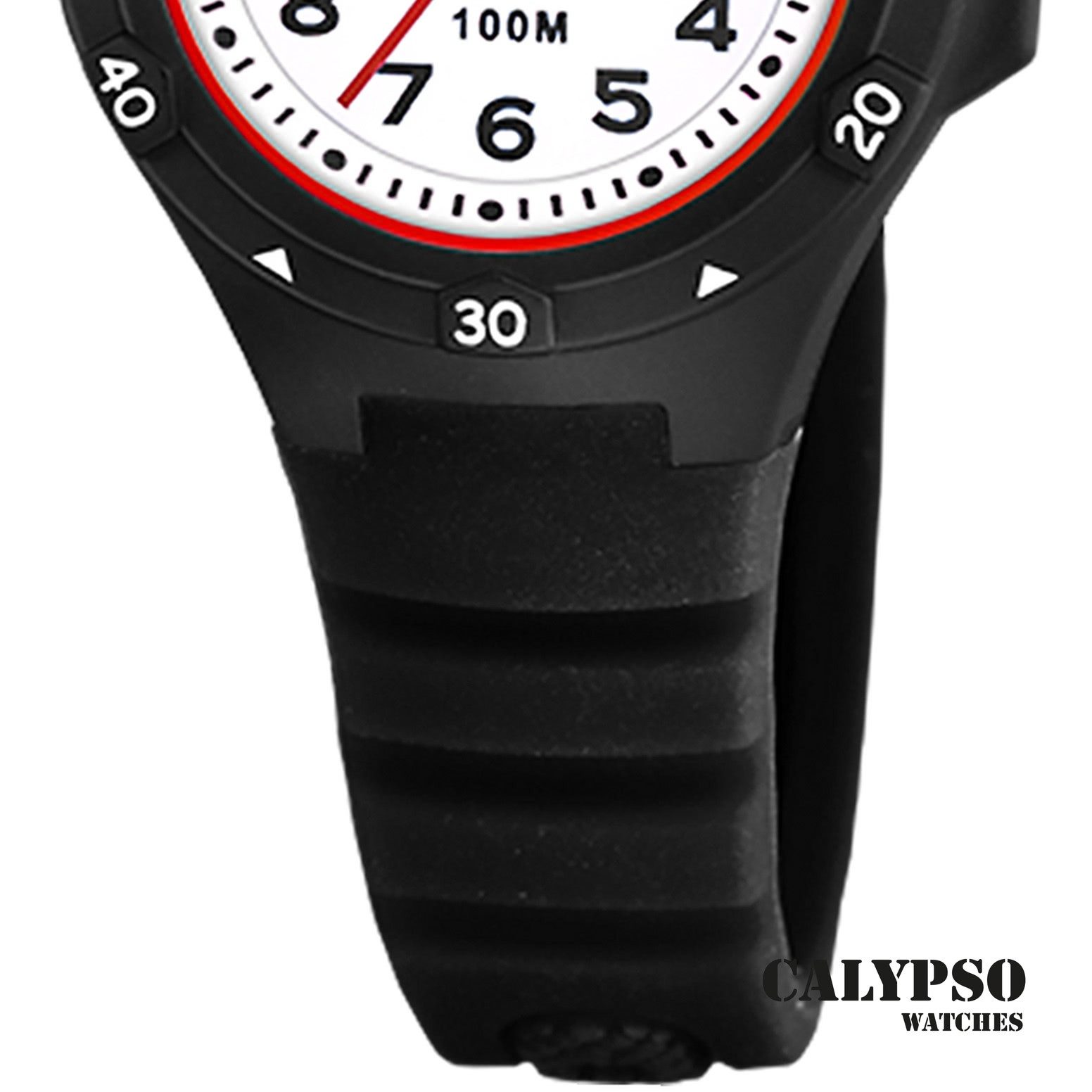 CALYPSO WATCHES Quarzuhr Calypso Kinder Jugenduhr Kautschuk, (Analoguhr), Kinder, Jugenduhr rund, Kautschukarmband schwarz, Fashion