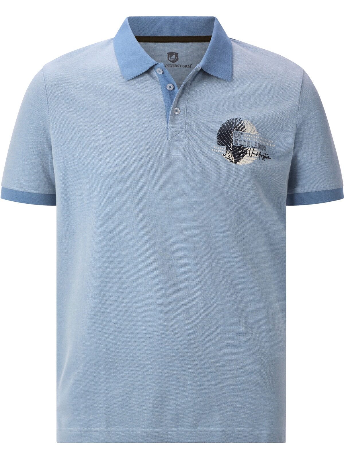 Jan Vanderstorm Poloshirt LINDHEIM mit nordischem Aufdruck