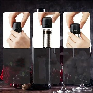 RefinedFlare Flaschenöffner 2 Stück neue Vakuum-Weinverschlüsse, wiederverwendbar, auslaufsicher