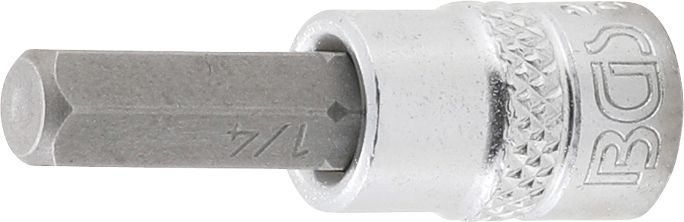 BGS technic 1/4" 6,3 Innenvierkant Bit-Einsatz, mm (1/4), Sechskant-Bit Antrieb Innensechskant