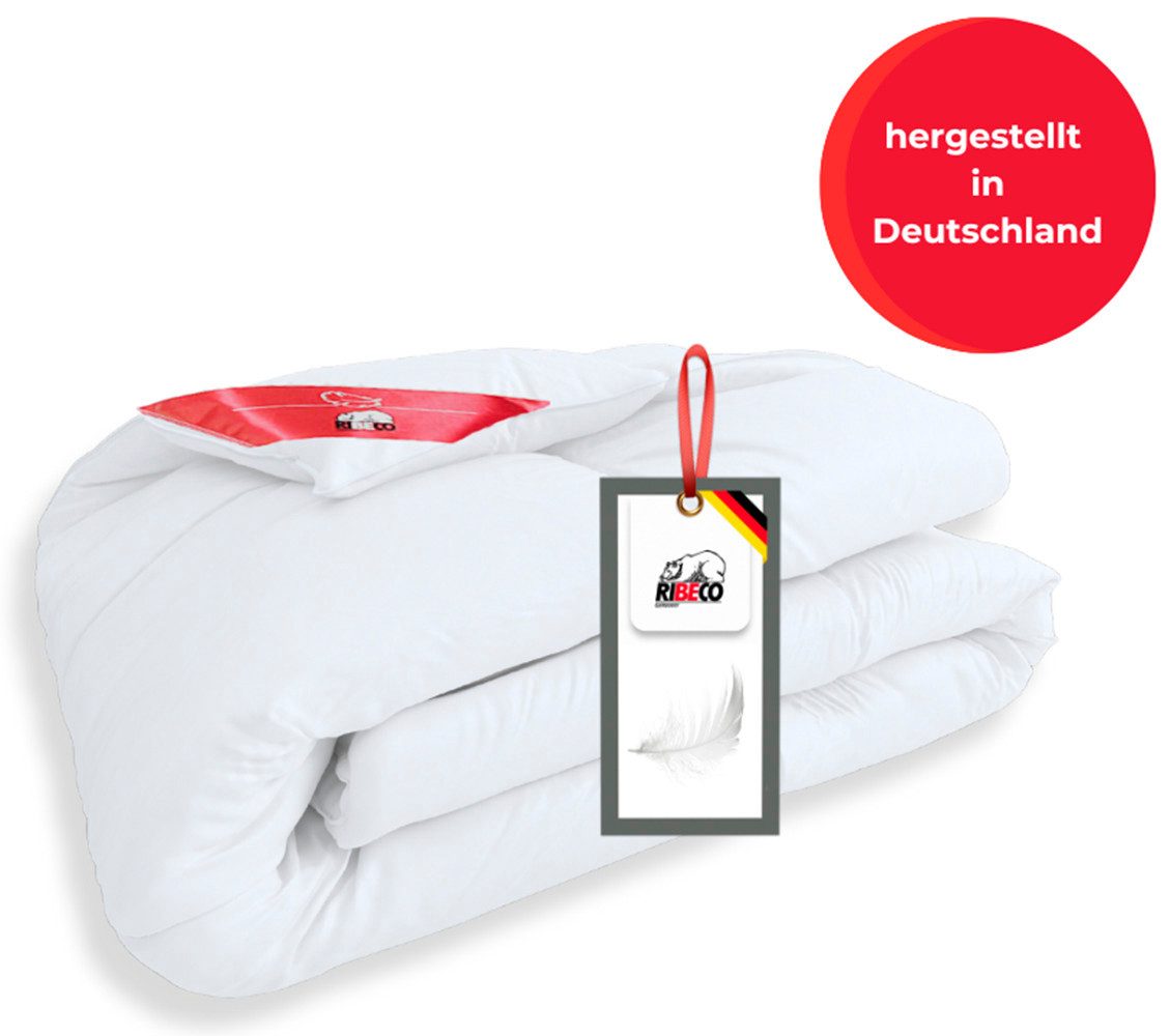 RIBECO Daunenbettdecke + Kopfkissen Johanna, Füllung: Bettdecke: 80% Daunen günstig online kaufen