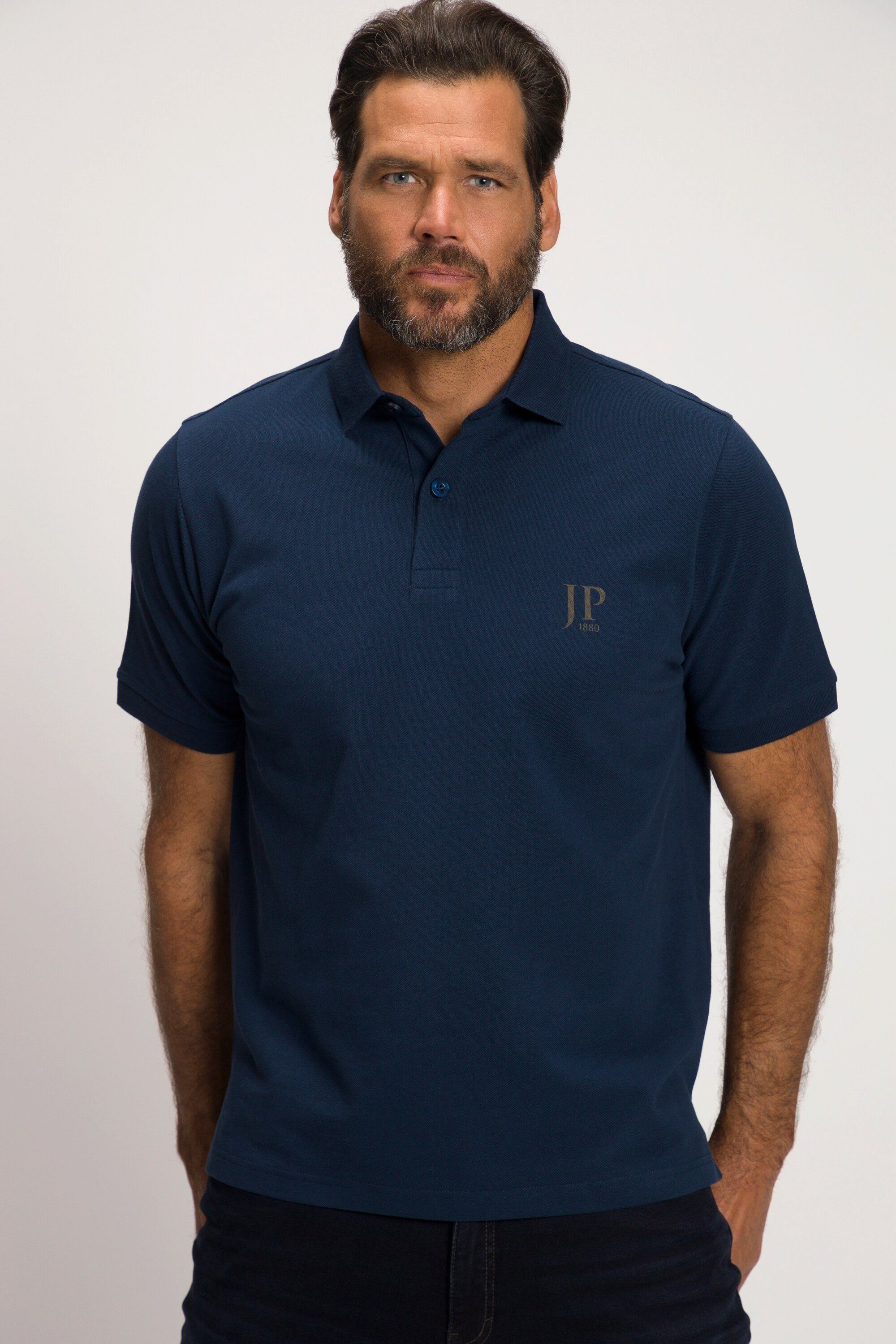 (2-tlg) 2er-Pack Poloshirts gekämmte Piqué JP1880 Baumwolle taupe Poloshirt Basic