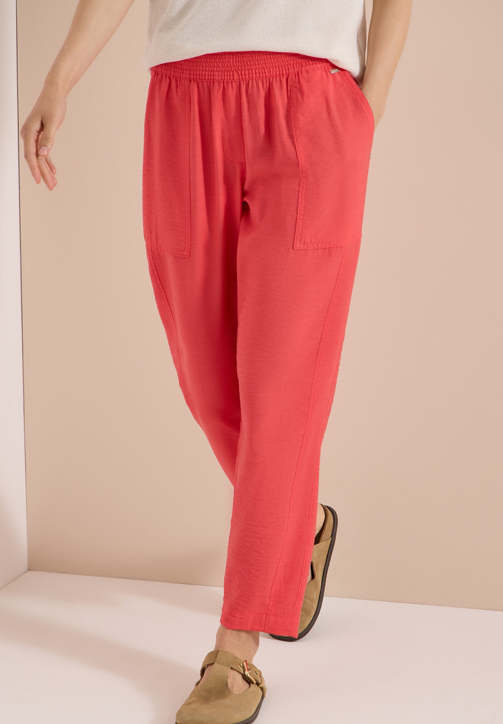 CECIL Stoffhose Style Chelsea Sommerhose mit elastischem Bund / Viskose