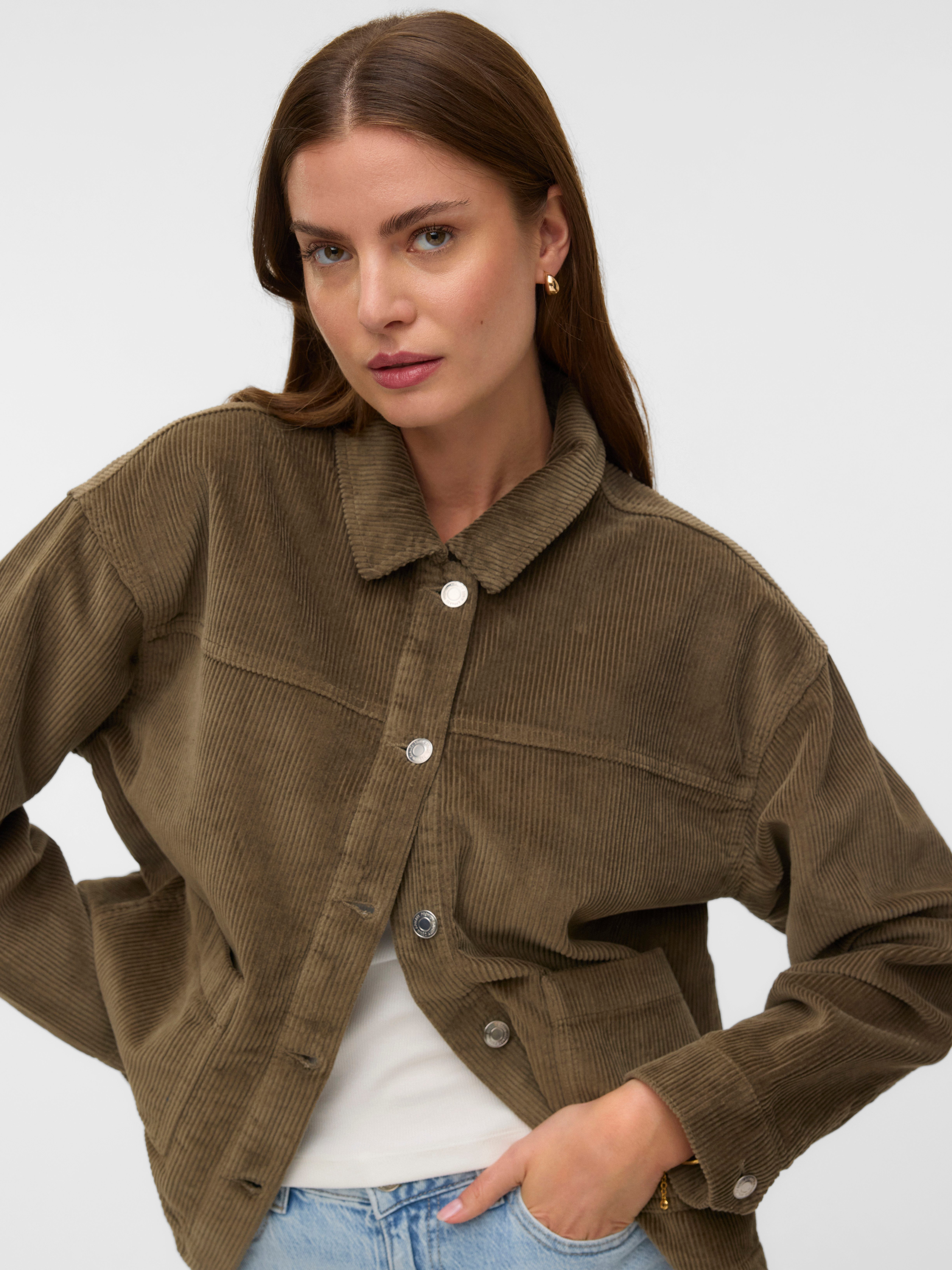 Vero Moda Cordjacke VMJAMIE LS CORDUROY SHACKET MIX NOOS Baumwolle