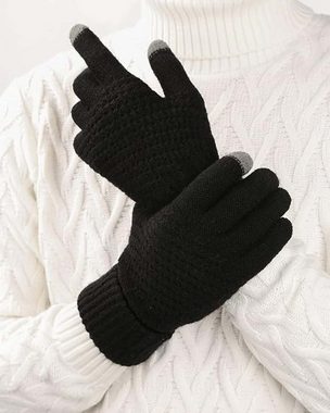 KIKI Abendhandschuhe Handschuhe HerrenWinter Warme Thermo Fleece für Outdoor Sport Laufen