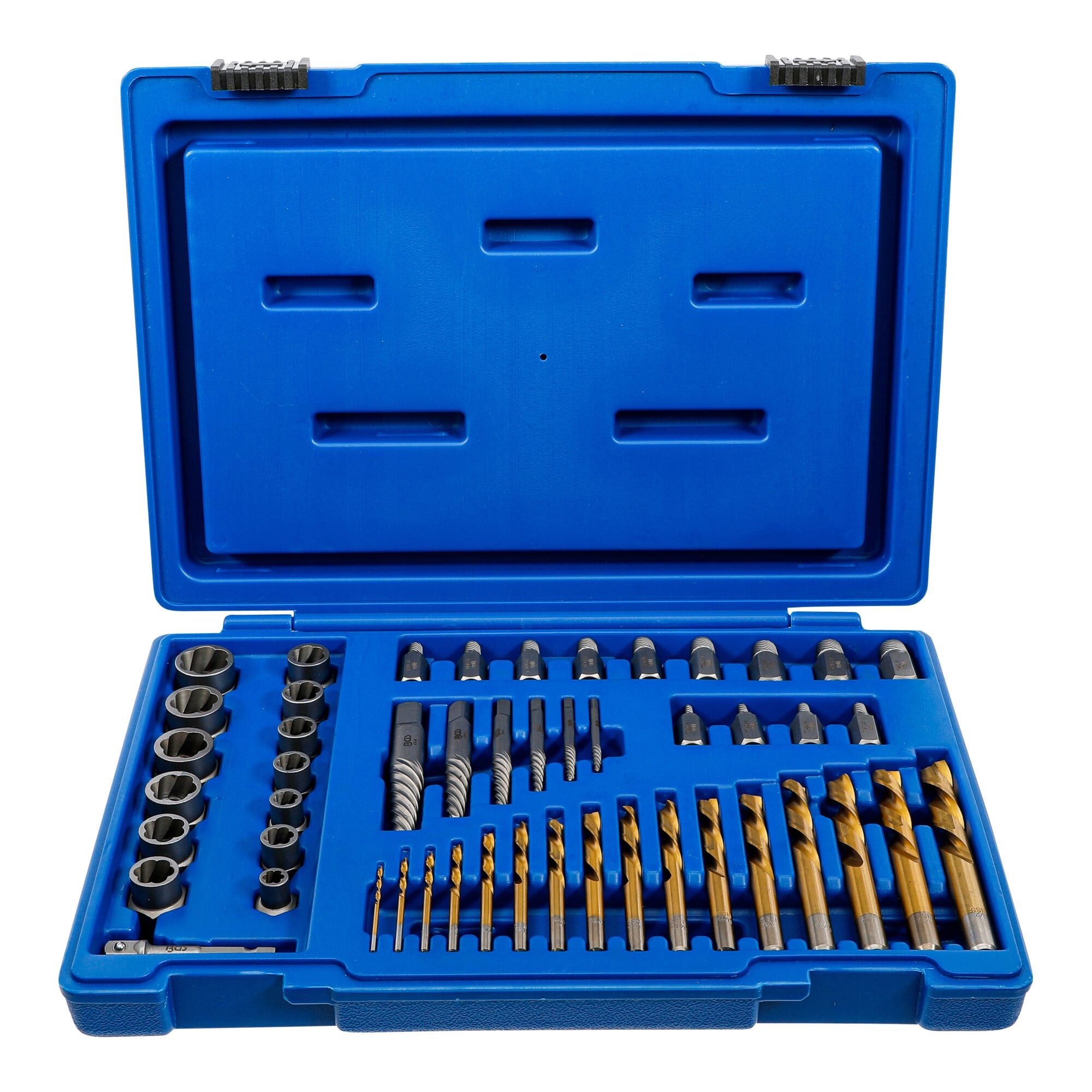 BGS technic Kassettenabzieher BGS Schrauben- und Mutternausdreher- mit Linksbohrer-Satz 2 - 18 mm 49