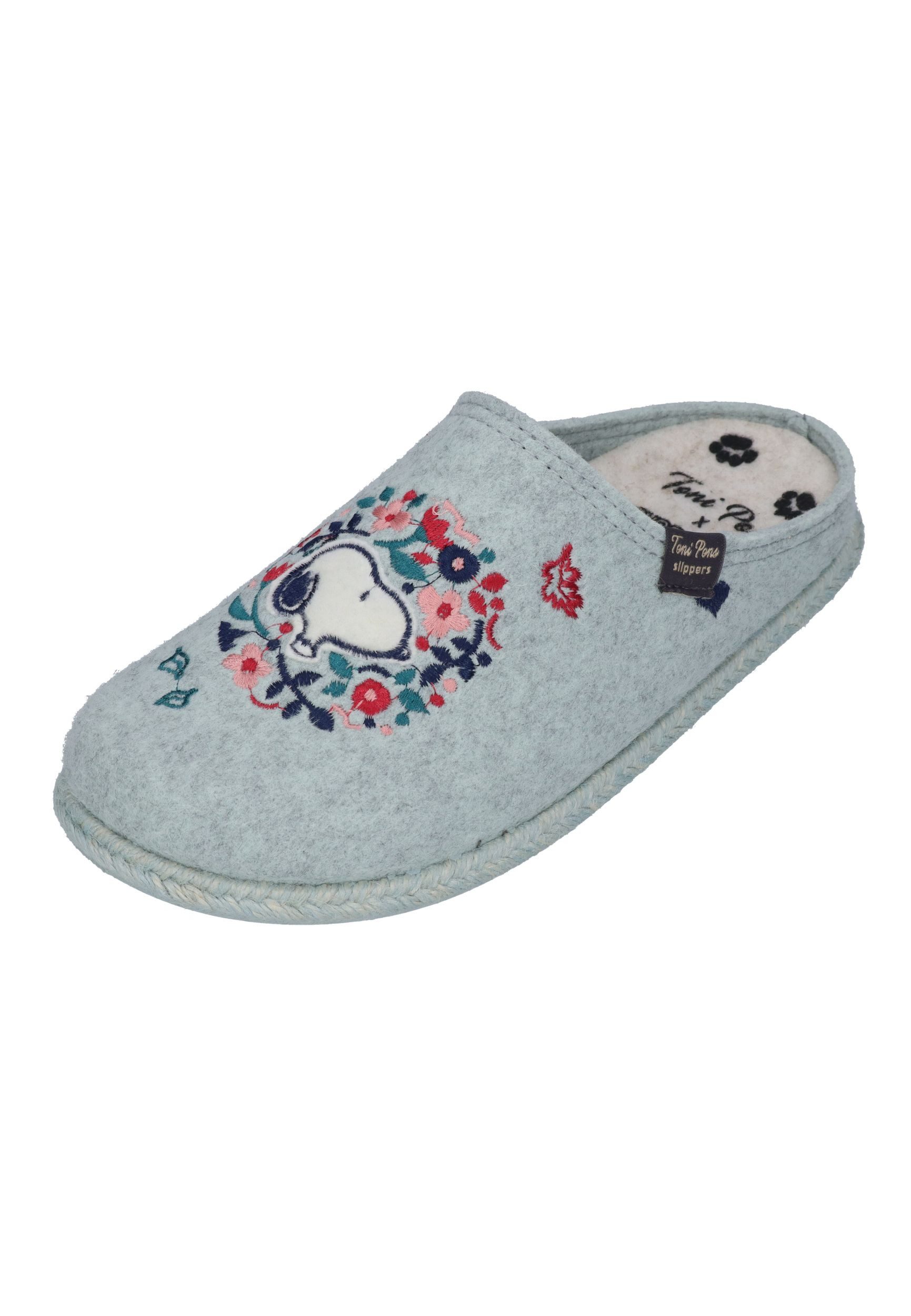 Toni Pons SNOOPY Hausschuh Aqua
