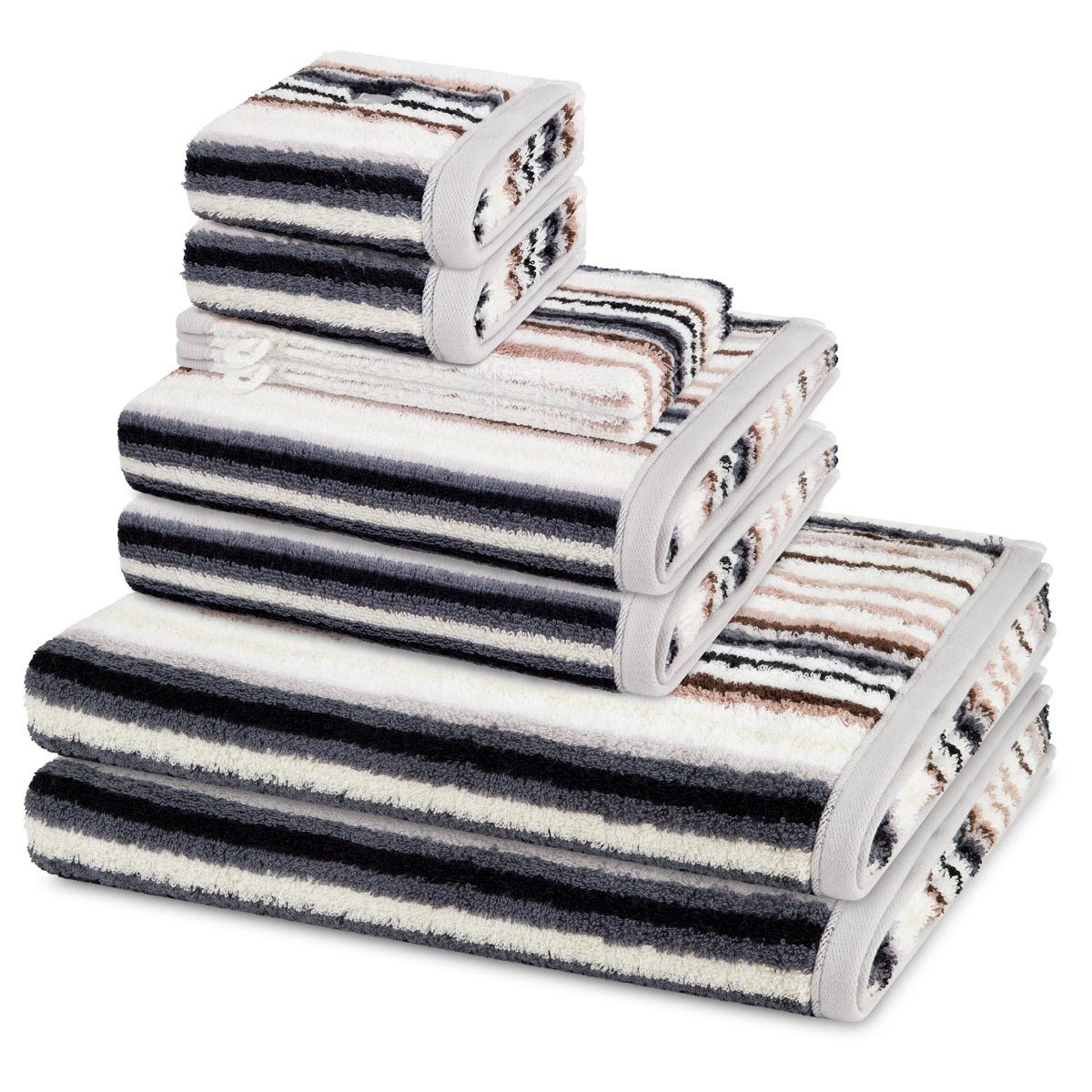 ROSS Handtuch Set Vita, Walkfrottee (Spar-Set, 8-St), 2 X Wasch- 2 X Gäste- 2 X Dusch- 2 X Handtuch im Set - Baumwolle