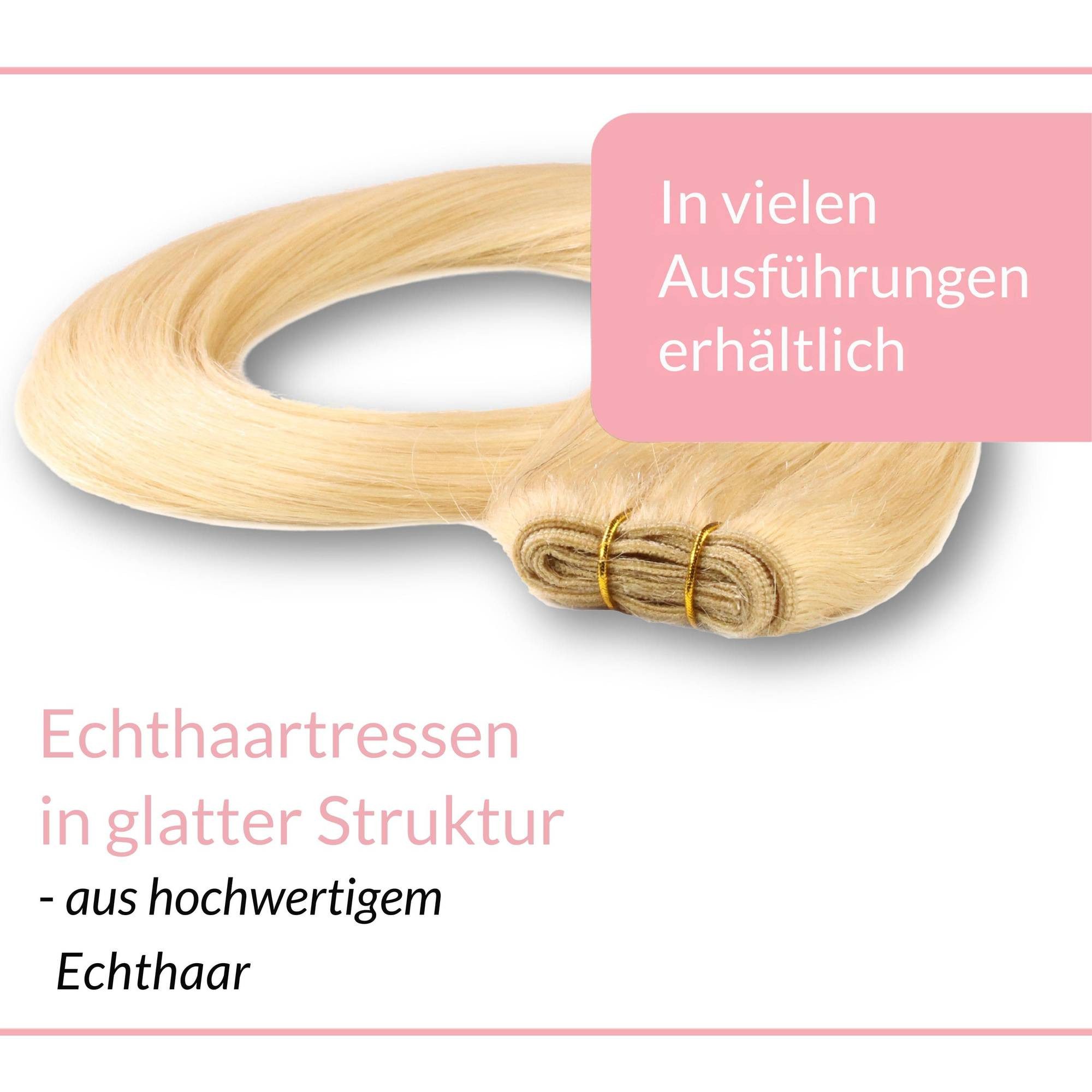 hair2heart Echthaar-Extension Glatte Echthaartresse #9/0 Lichtblond 40cm