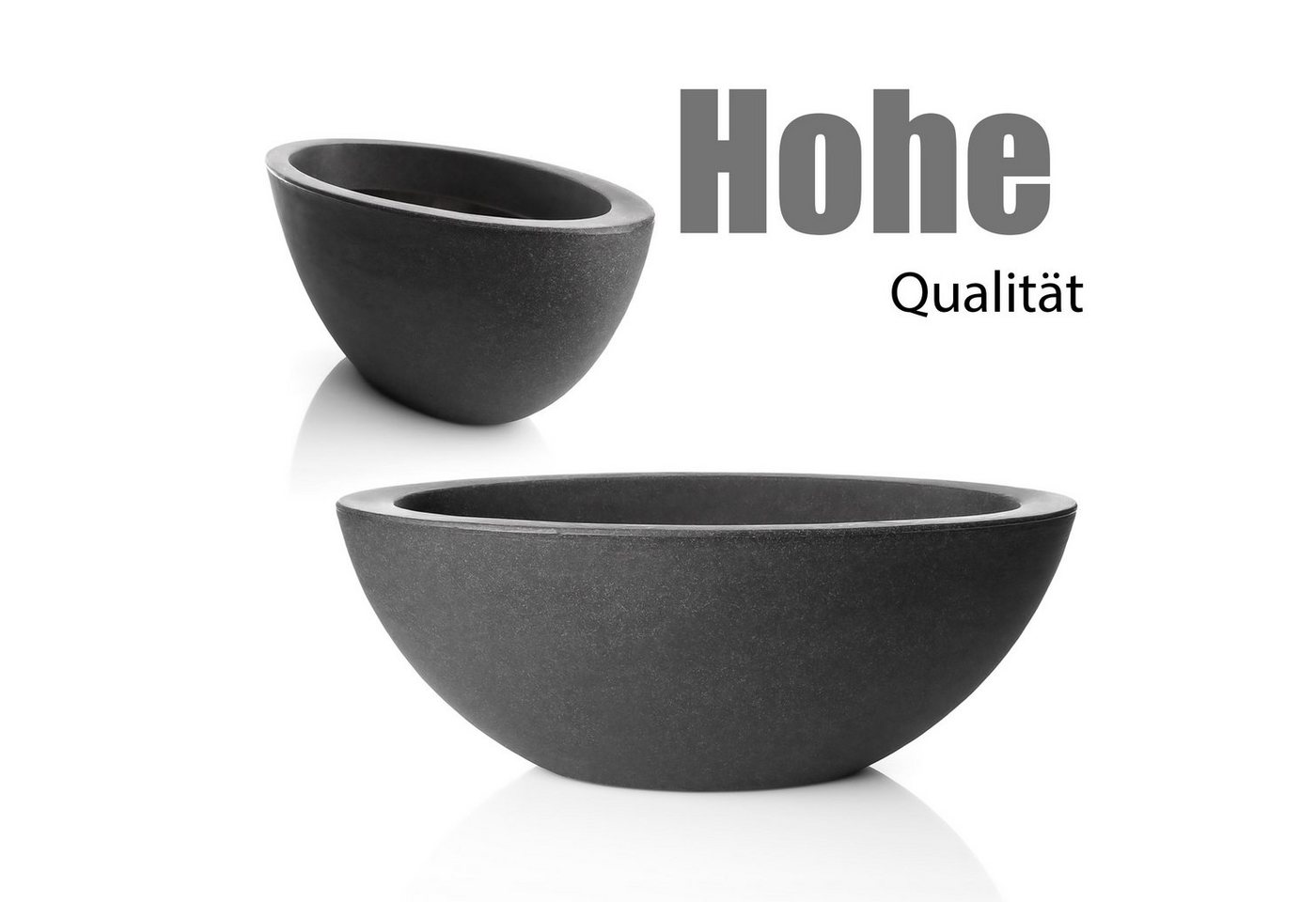 Thumbnail - BigDean Pflanzschale ovale Wasserschale - 51x23,5x20 cm