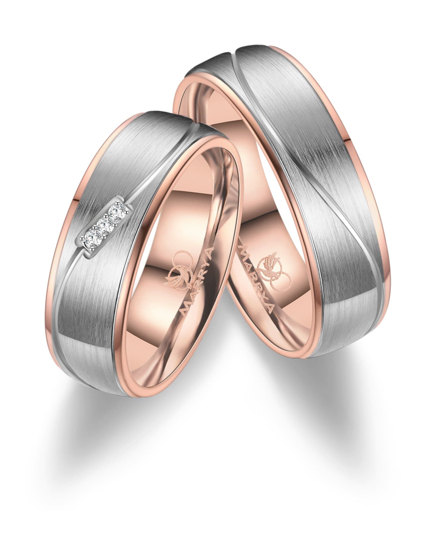 MARRYA Verlobungsring MARRYA Titan Ringe Trauringe Eheringe Partnerringe