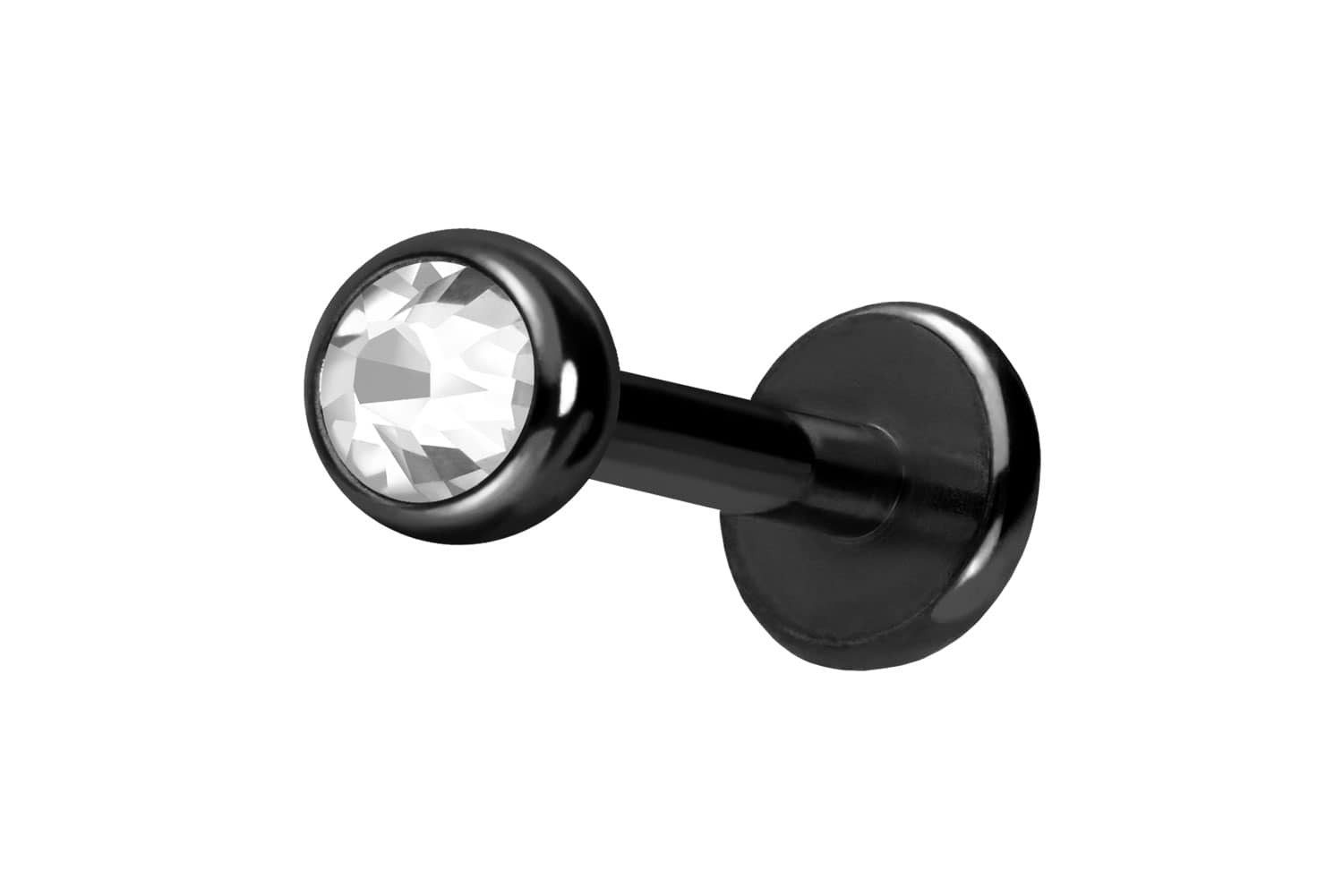 PIERCINGLINE Piercing-Set Titan Labret KRISTALL (Labrets, 1-tlg)
