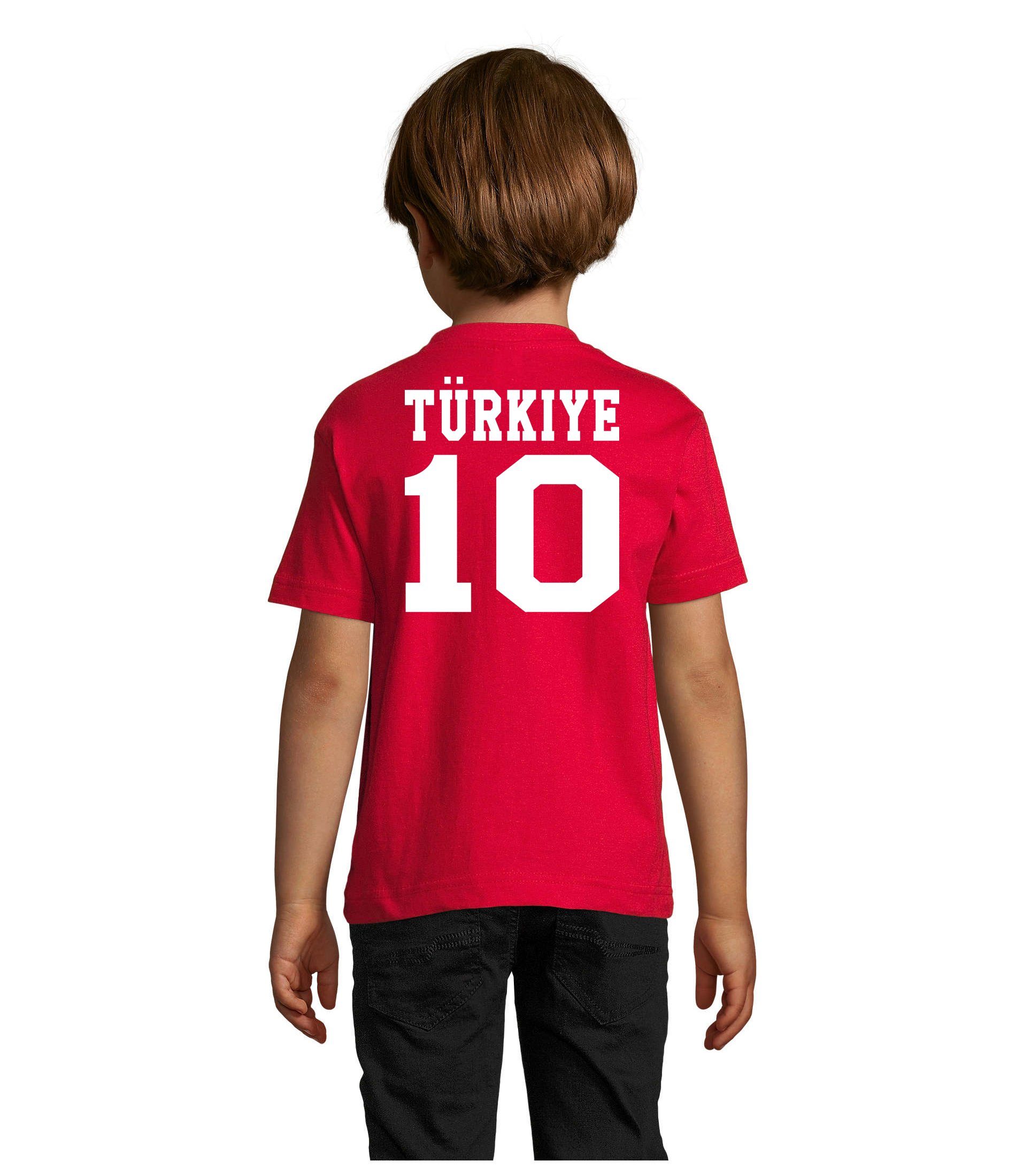 T-Shirt EM Türkiye Blondie Türkei Brownie Trikot Sport Turkey Kinder Fußball WM Meister &