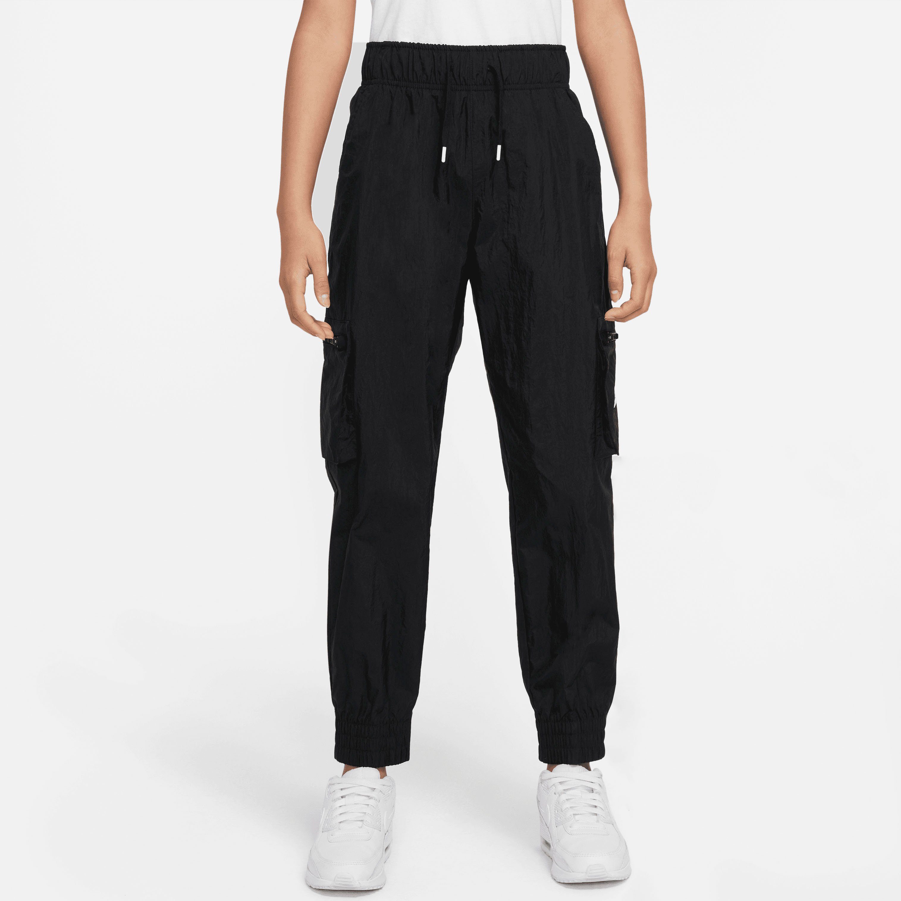 Nike Sportswear Sporthose Big Kids' (Girls) Woven Cargo Pants BLACK/WHITE | Turnhosen